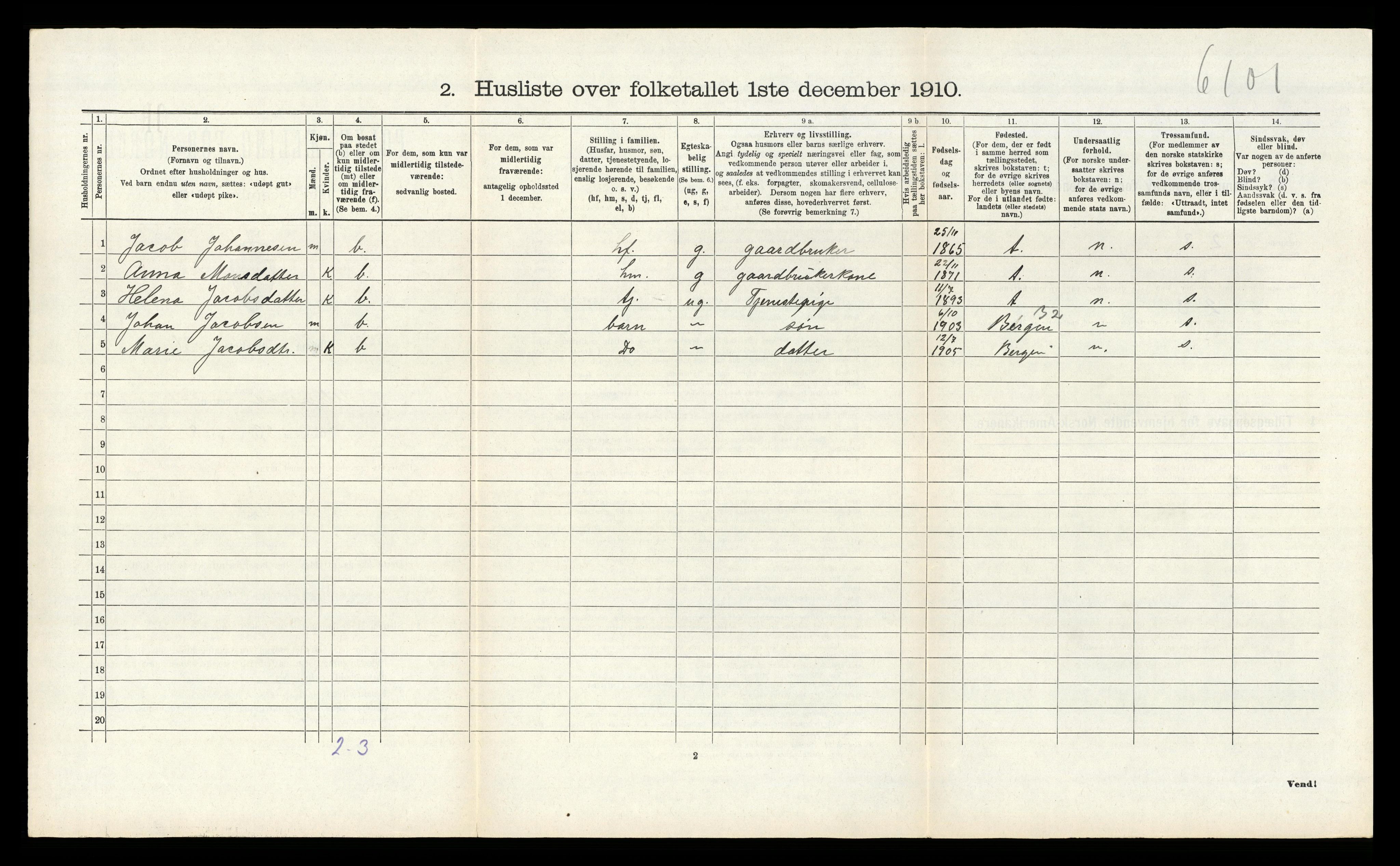 RA, 1910 census for Alversund, 1910, p. 977