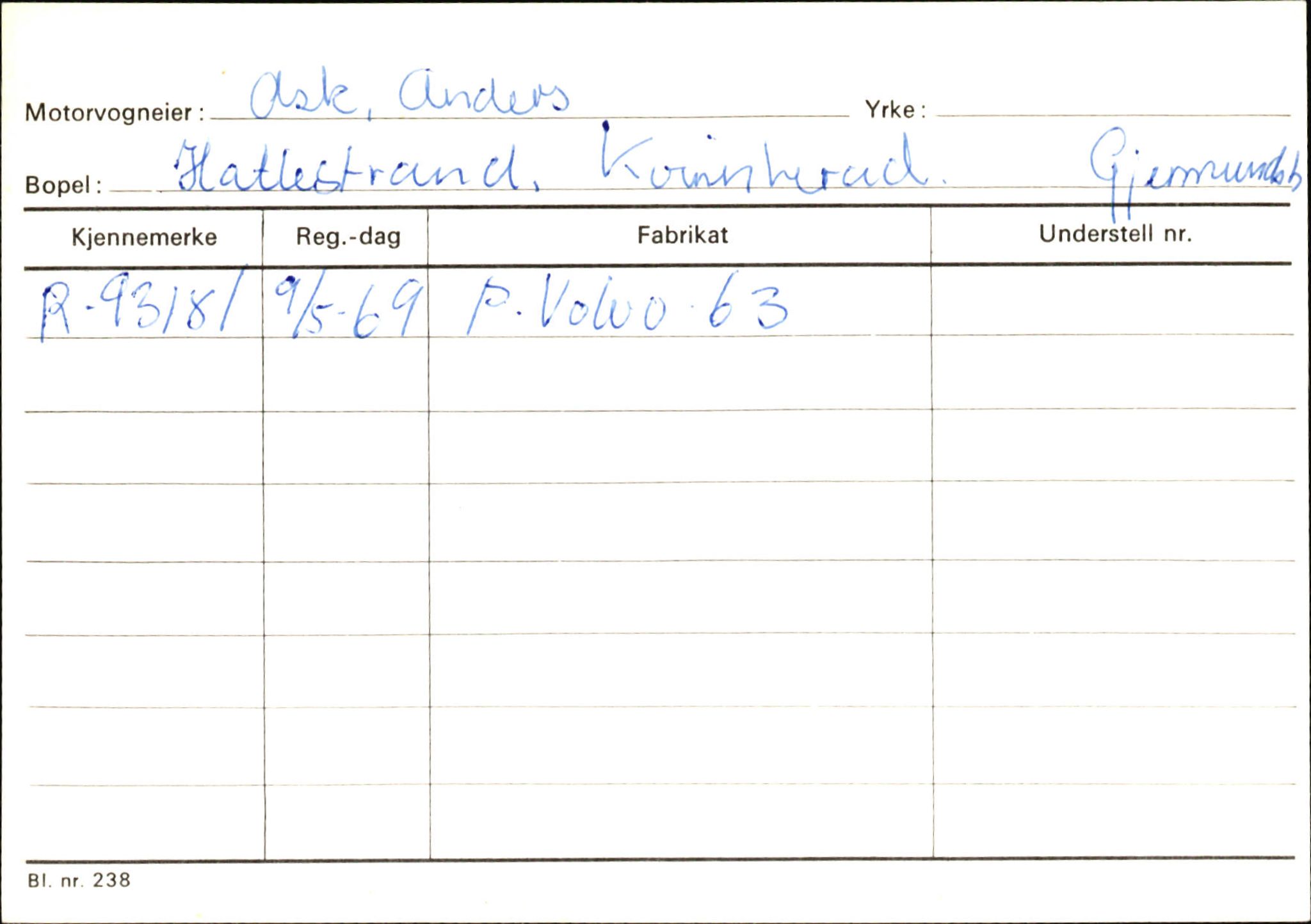 Statens vegvesen, Hordaland vegkontor, AV/SAB-A-5201/2/Ha/L0002: R-eierkort A, 1920-1971, p. 967