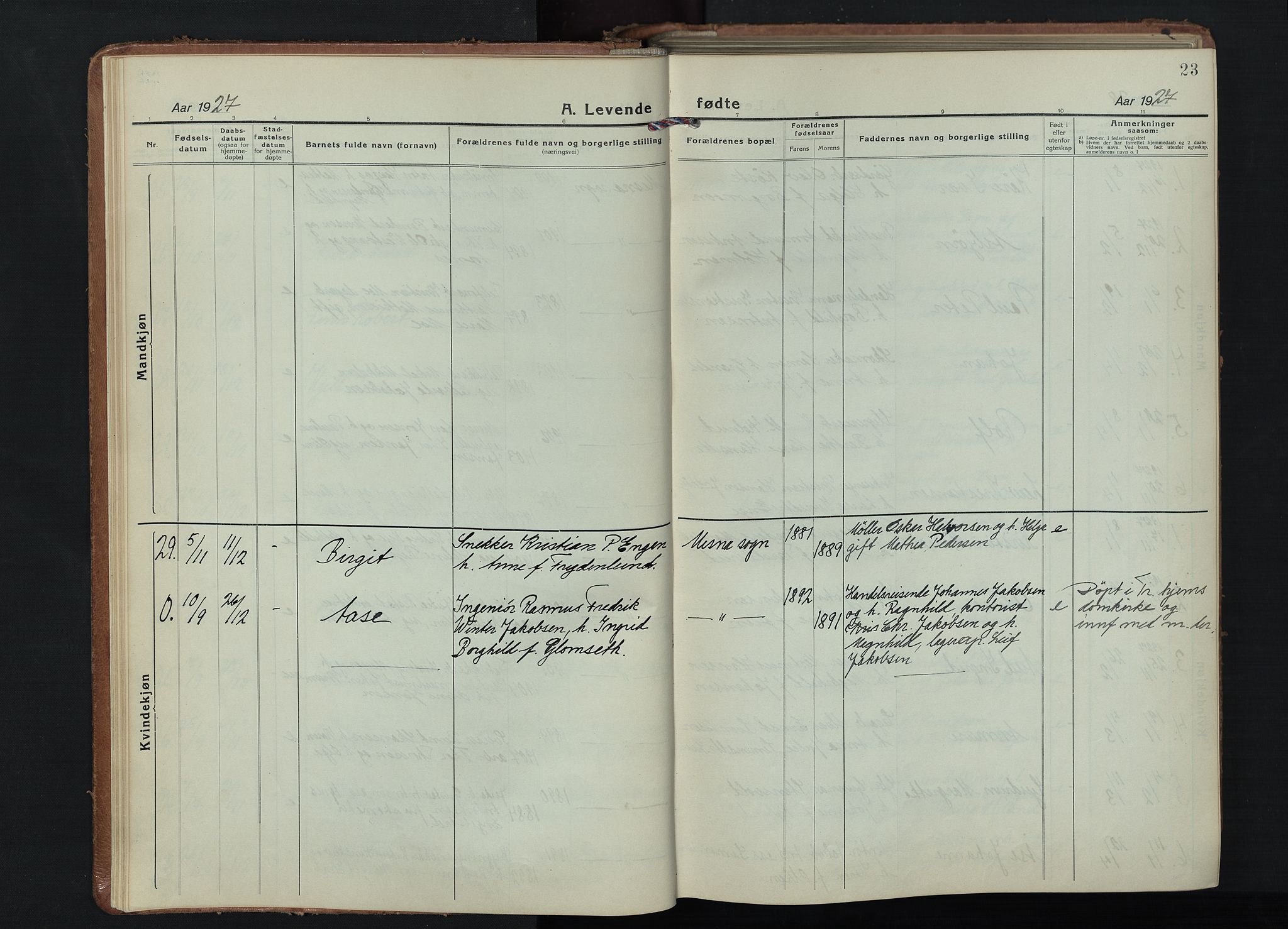 Fåberg prestekontor, SAH/PREST-086/H/Ha/Hab/L0015: Parish register (copy) no. 15, 1924-1949, p. 23