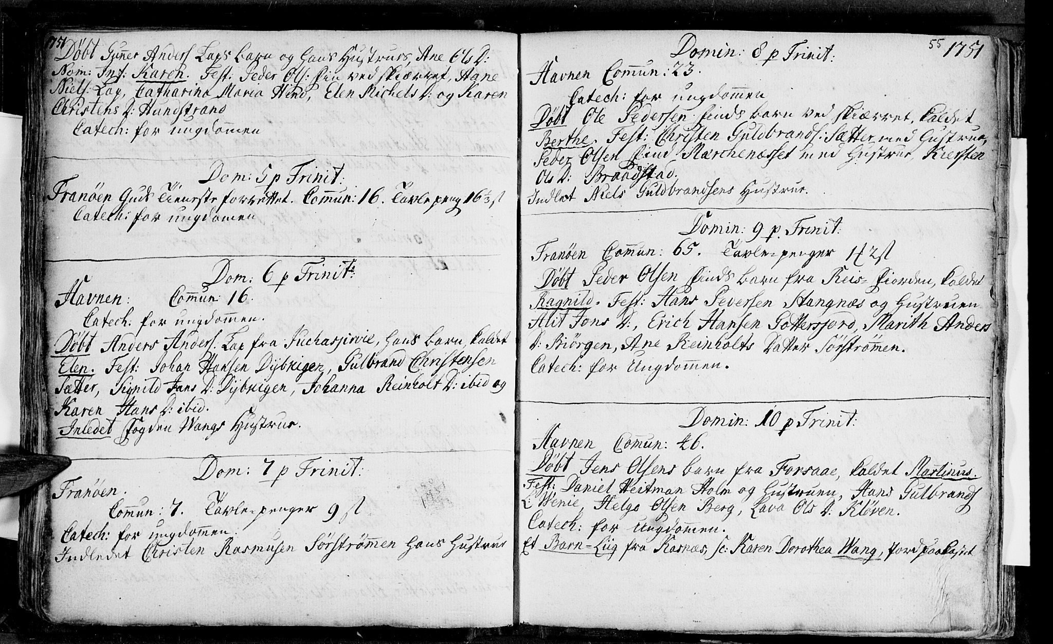 Ibestad sokneprestembete, SATØ/S-0077/H/Ha/Haa/L0001kirke: Parish register (official) no. 1, 1744-1757, p. 55