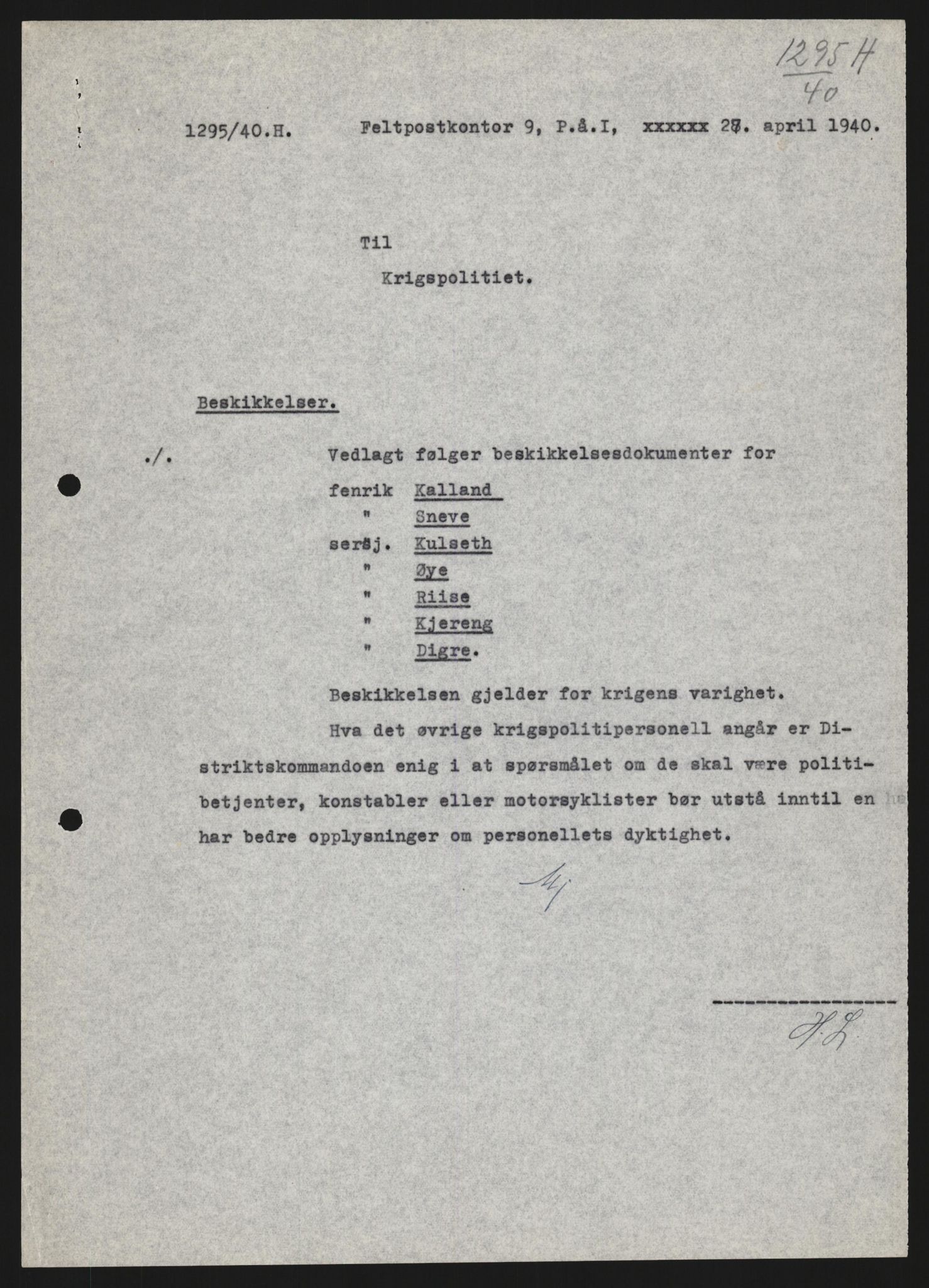 Forsvaret, Forsvarets krigshistoriske avdeling, AV/RA-RAFA-2017/Y/Yb/L0122: II-C-11-600  -  6. Divisjon med avdelinger, 1940, p. 323