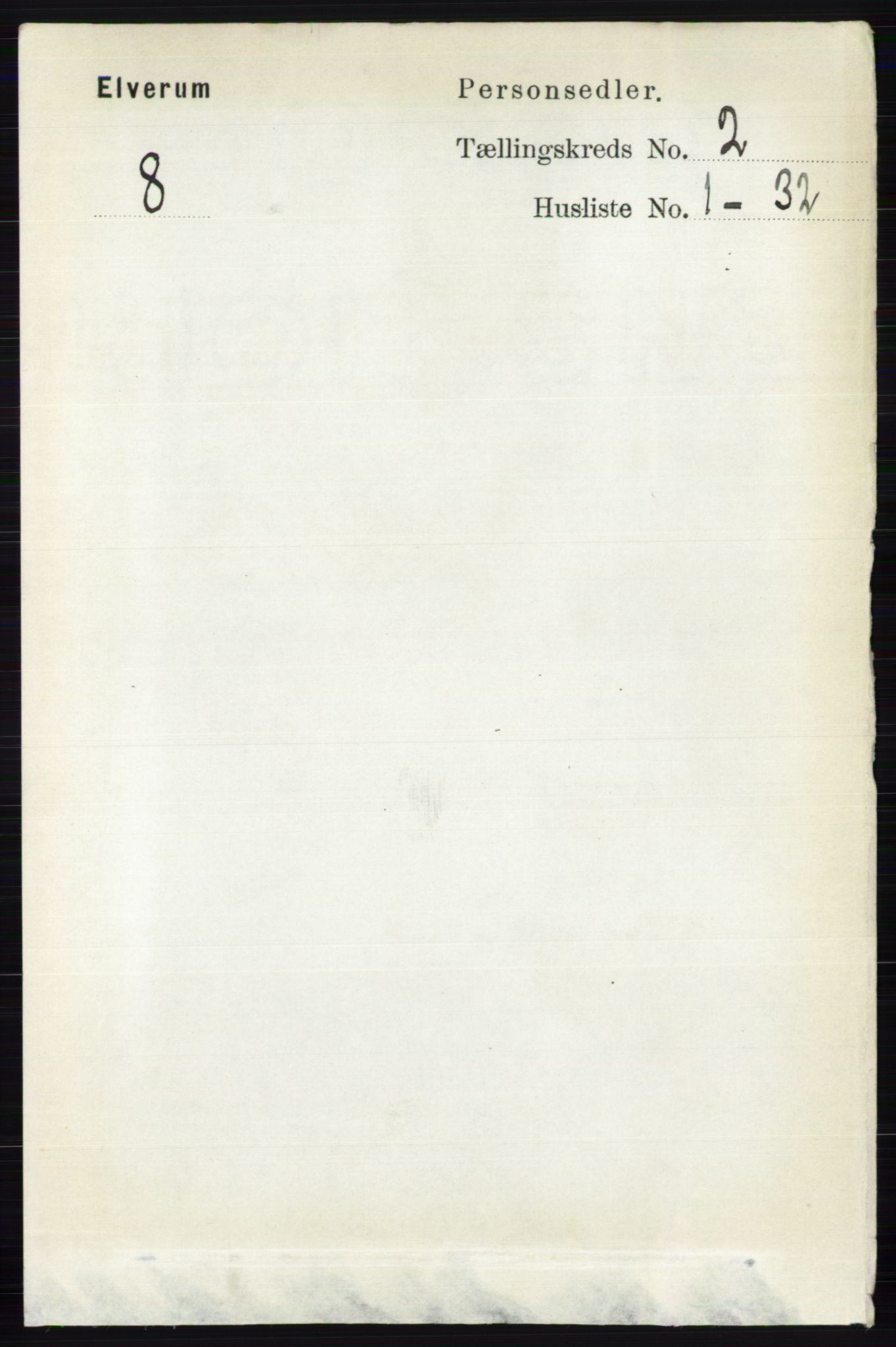 RA, 1891 census for 0427 Elverum, 1891, p. 1216