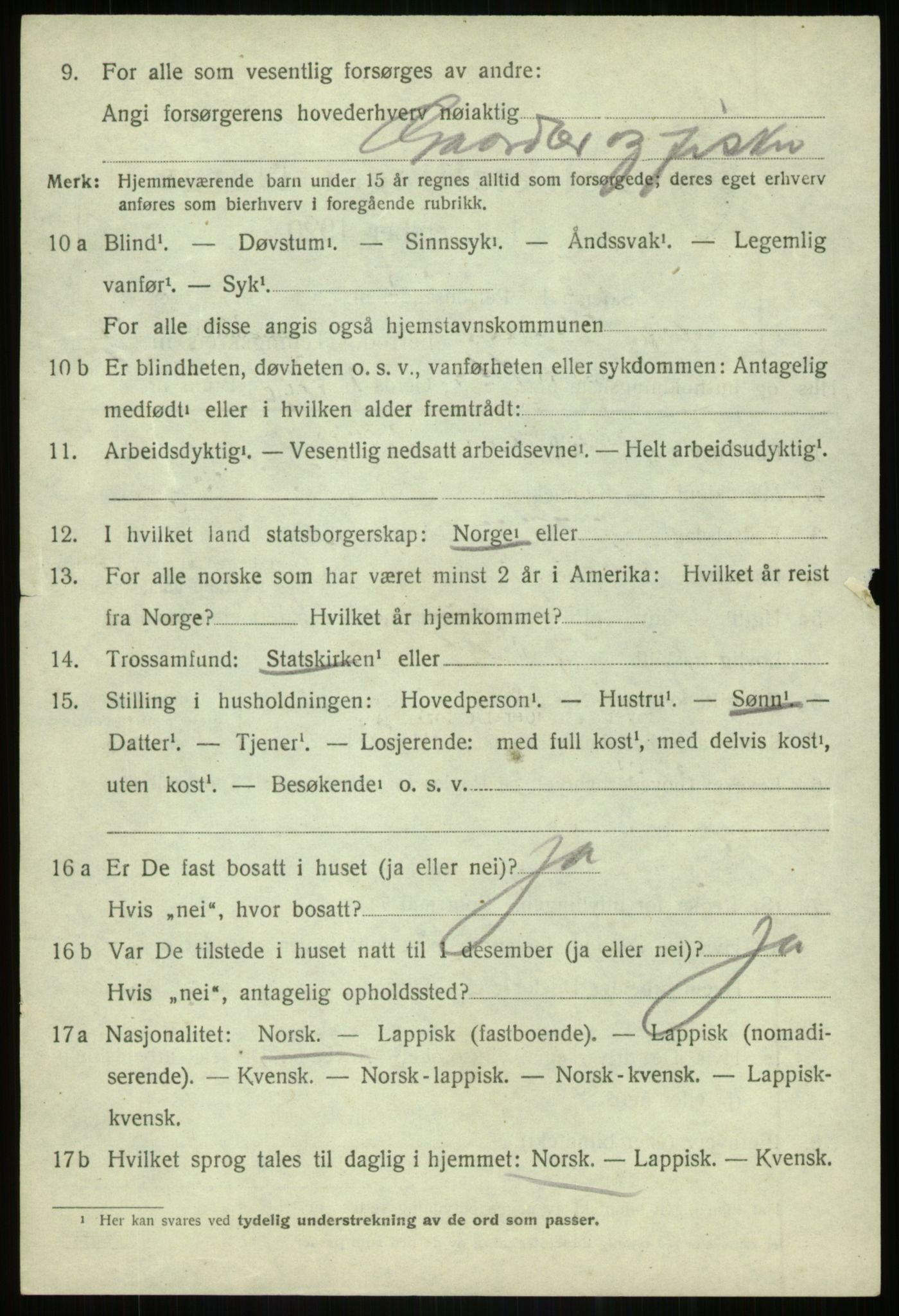 SATØ, 1920 census for Lenvik, 1920, p. 12279