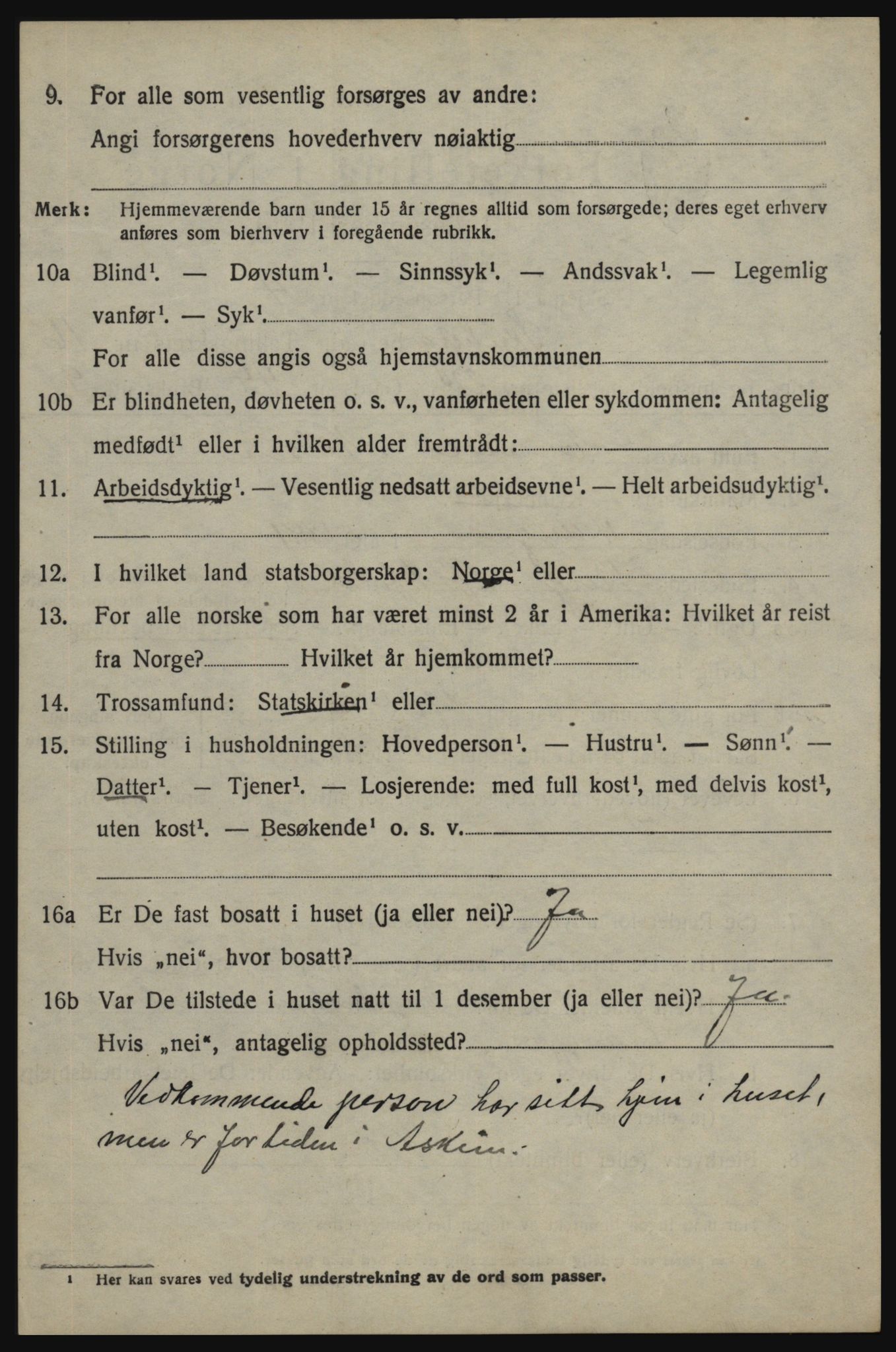 SAO, 1920 census for Skjeberg, 1920, p. 15092