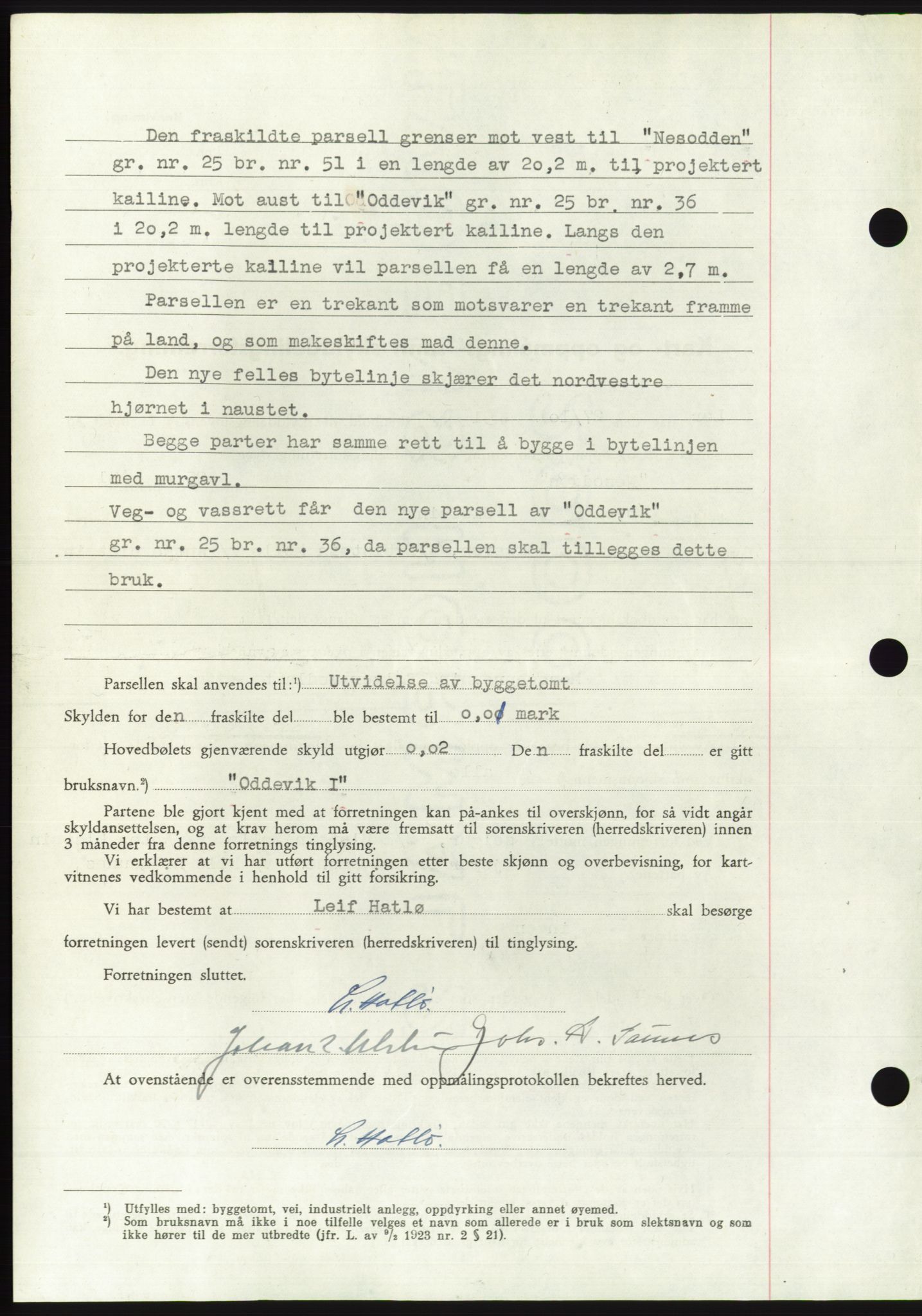 Søre Sunnmøre sorenskriveri, AV/SAT-A-4122/1/2/2C/L0090: Mortgage book no. 16A, 1951-1951, Diary no: : 2096/1951