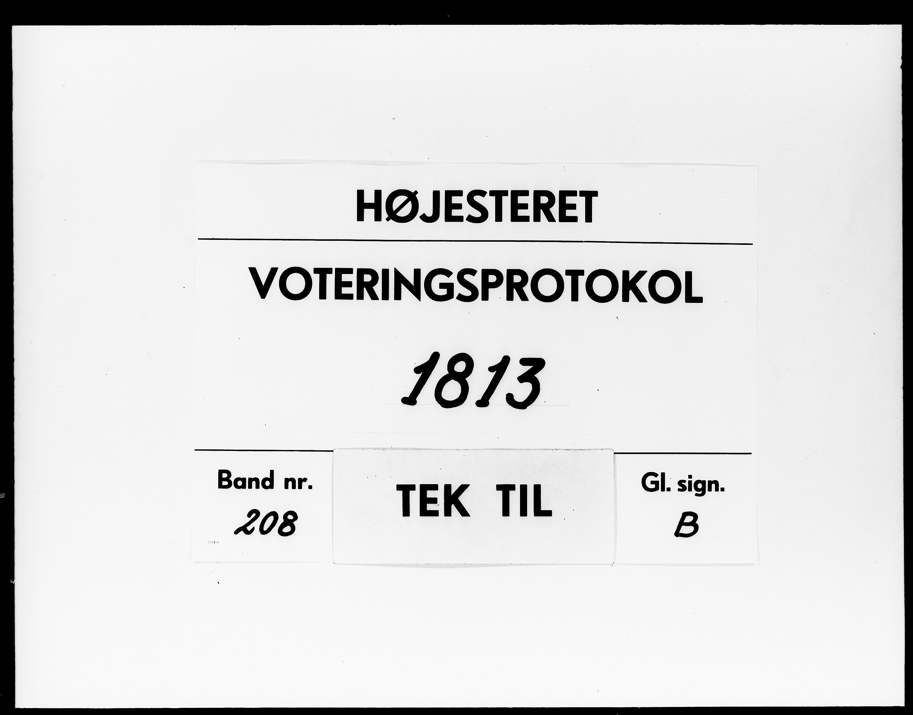 Højesteret, DRA/A-0009, 1813