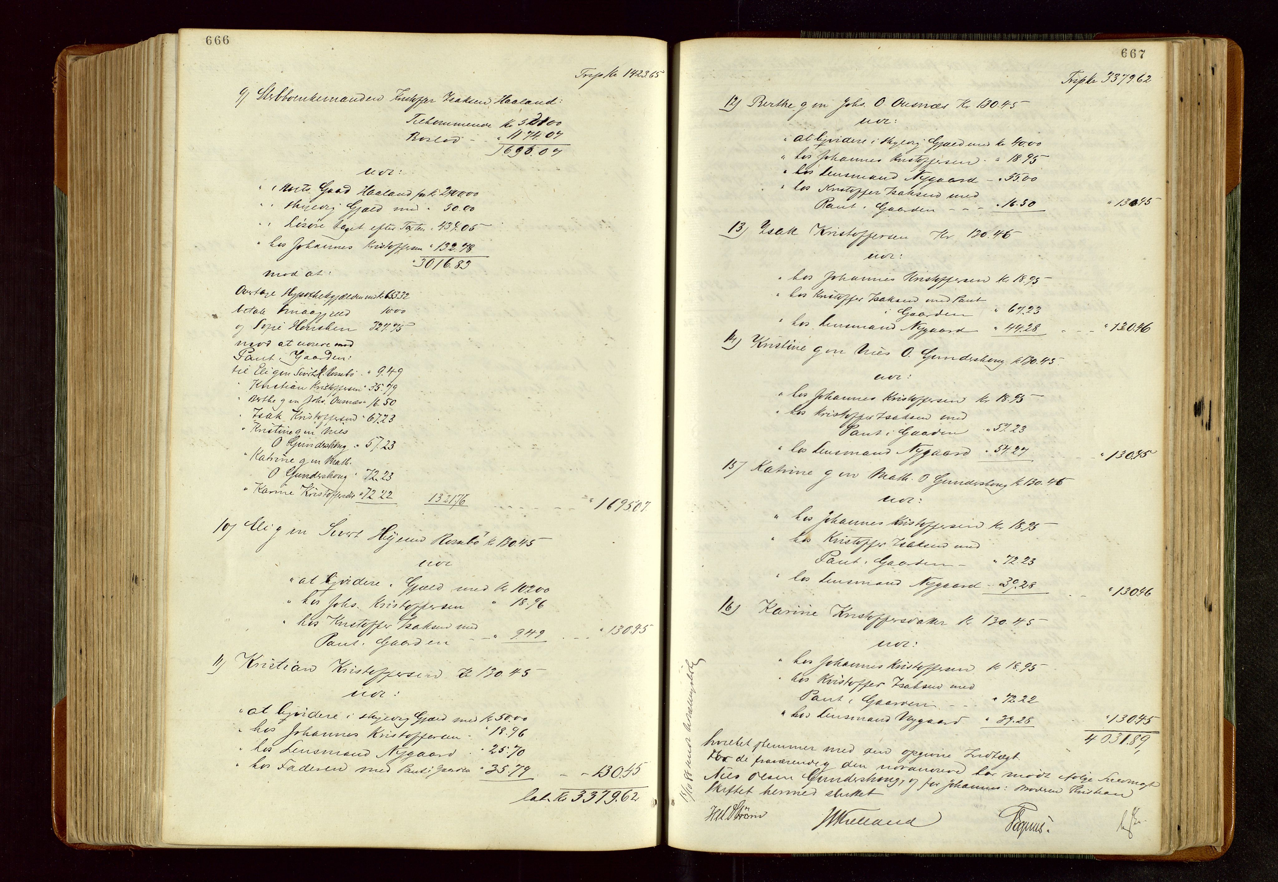 Karmsund sorenskriveri, AV/SAST-A-100311/01/IV/IVDBA/L0005: SKIFTEPROTOKOLL SKJOLD,TORVESTAD, TYSVÆR, 1877-1895, p. 666-667