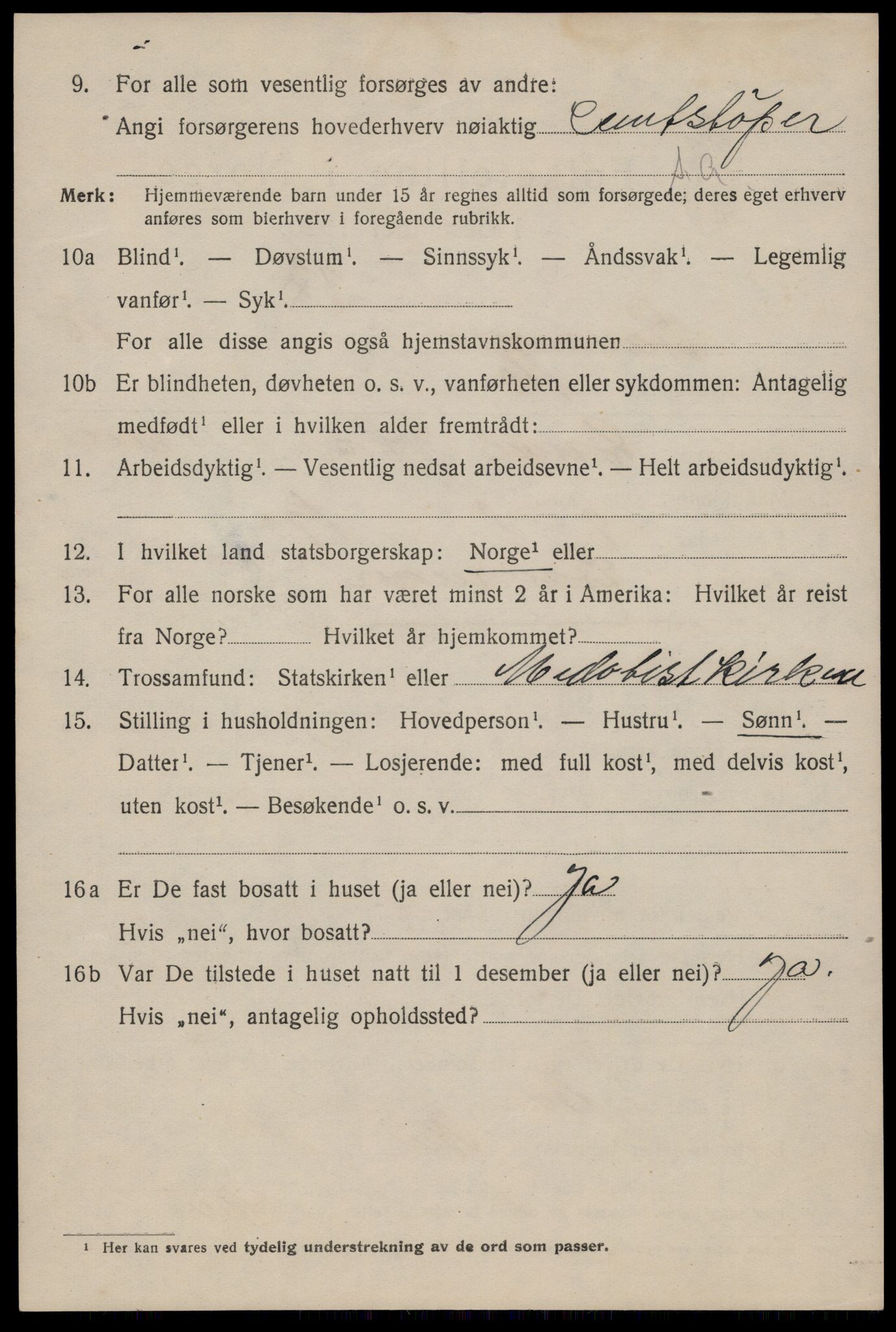 SAST, 1920 census for Stavanger, 1920, p. 63167