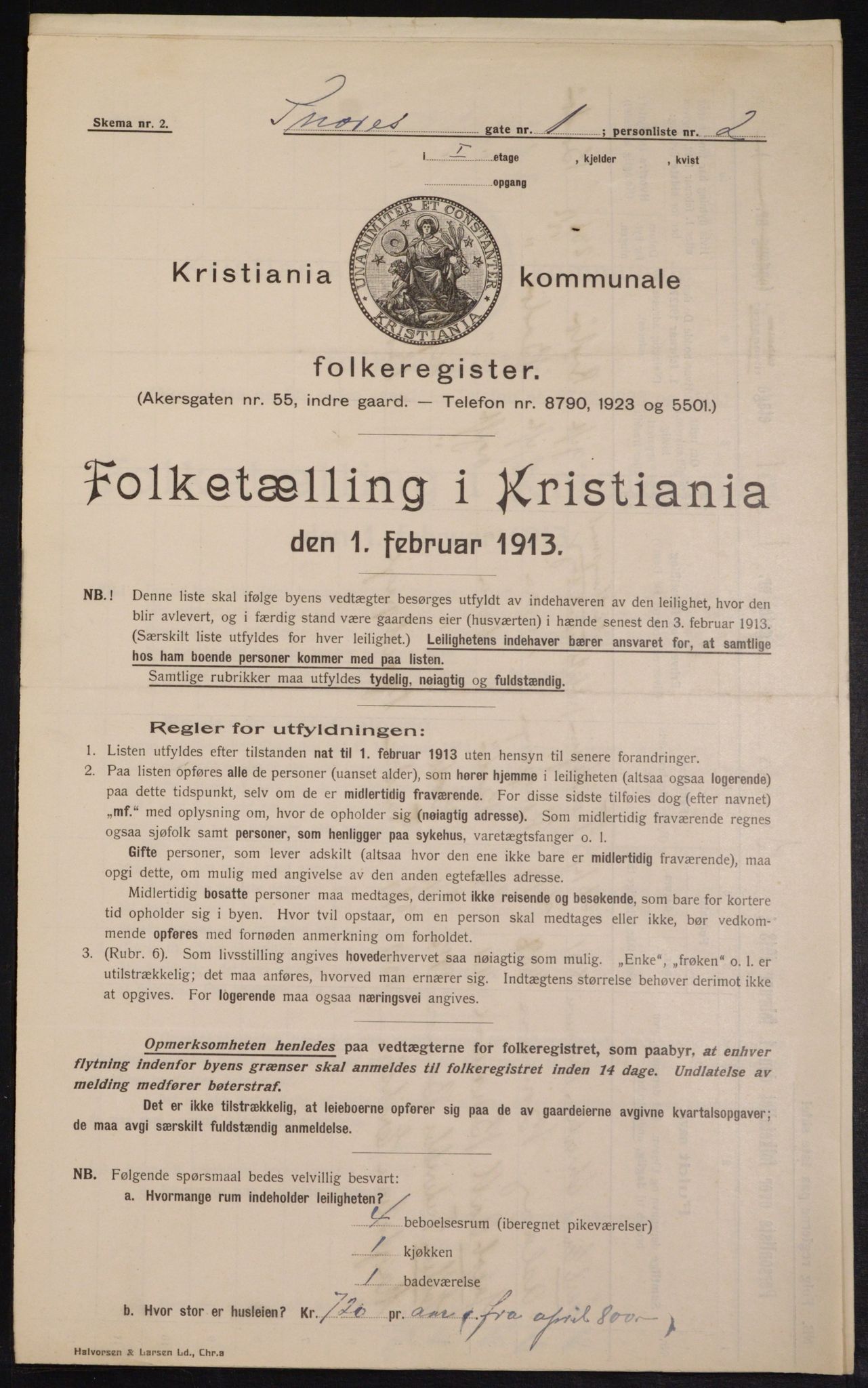 OBA, Municipal Census 1913 for Kristiania, 1913, p. 98118