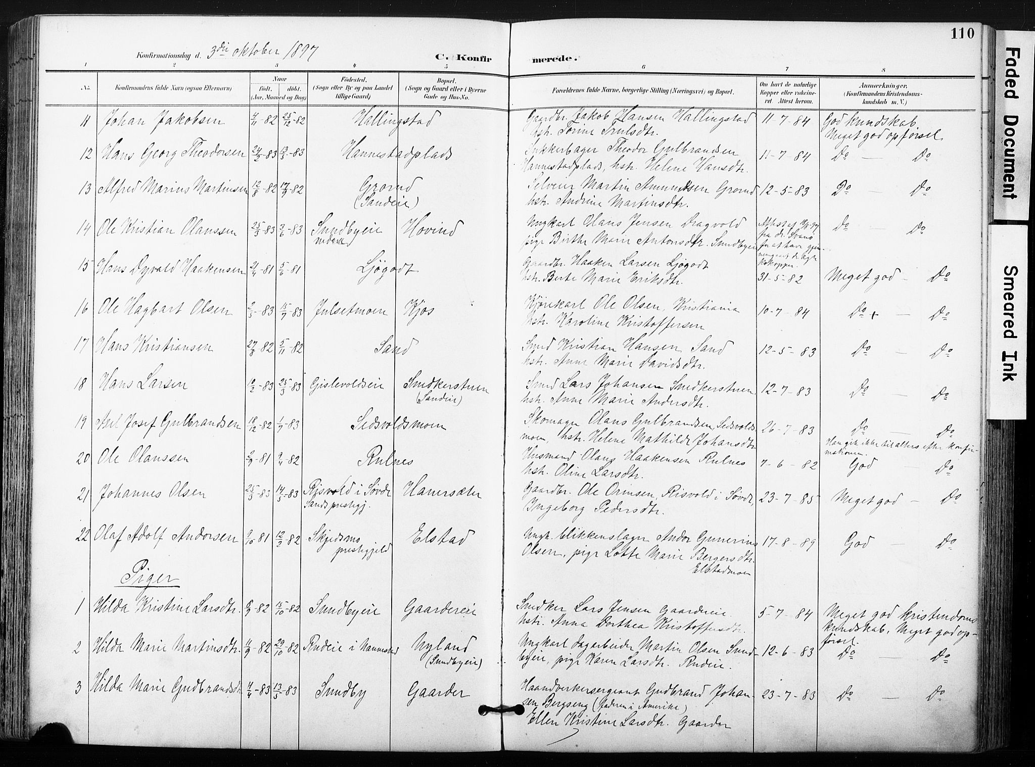 Ullensaker prestekontor Kirkebøker, AV/SAO-A-10236a/F/Fb/L0002: Parish register (official) no. II 2, 1894-1909, p. 110