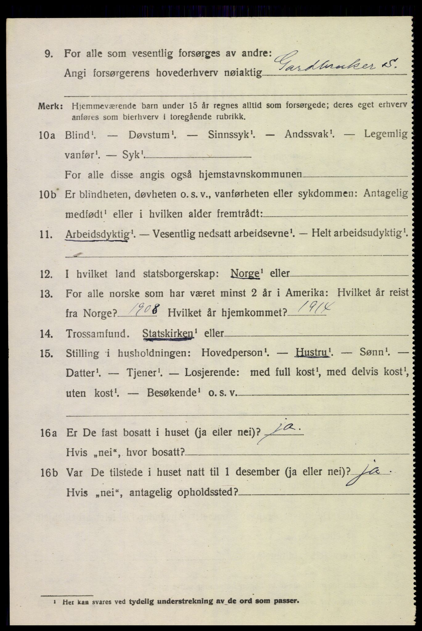 SAK, 1920 census for Sør-Audnedal, 1920, p. 7014