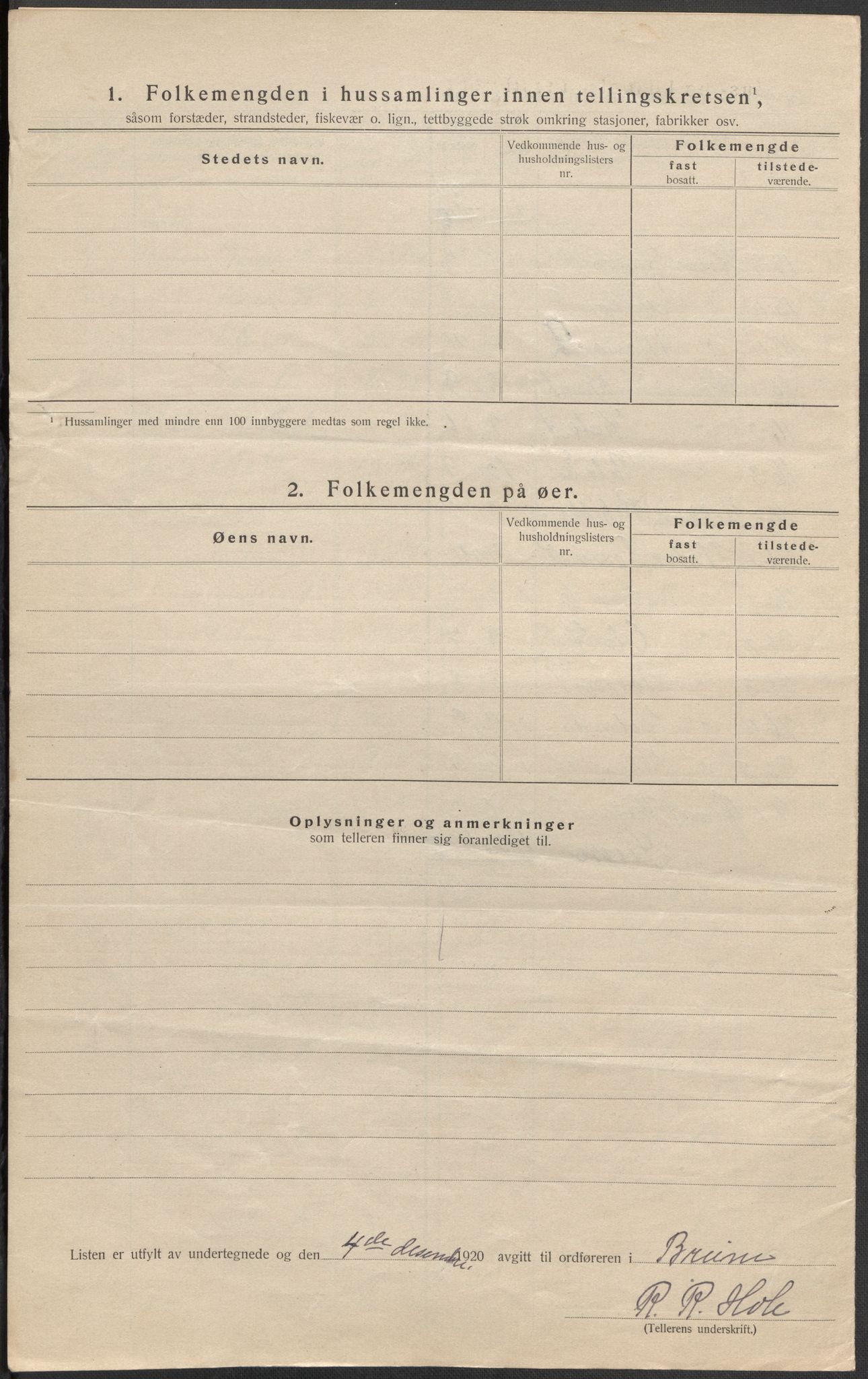 SAB, 1920 census for Breim, 1920, p. 18