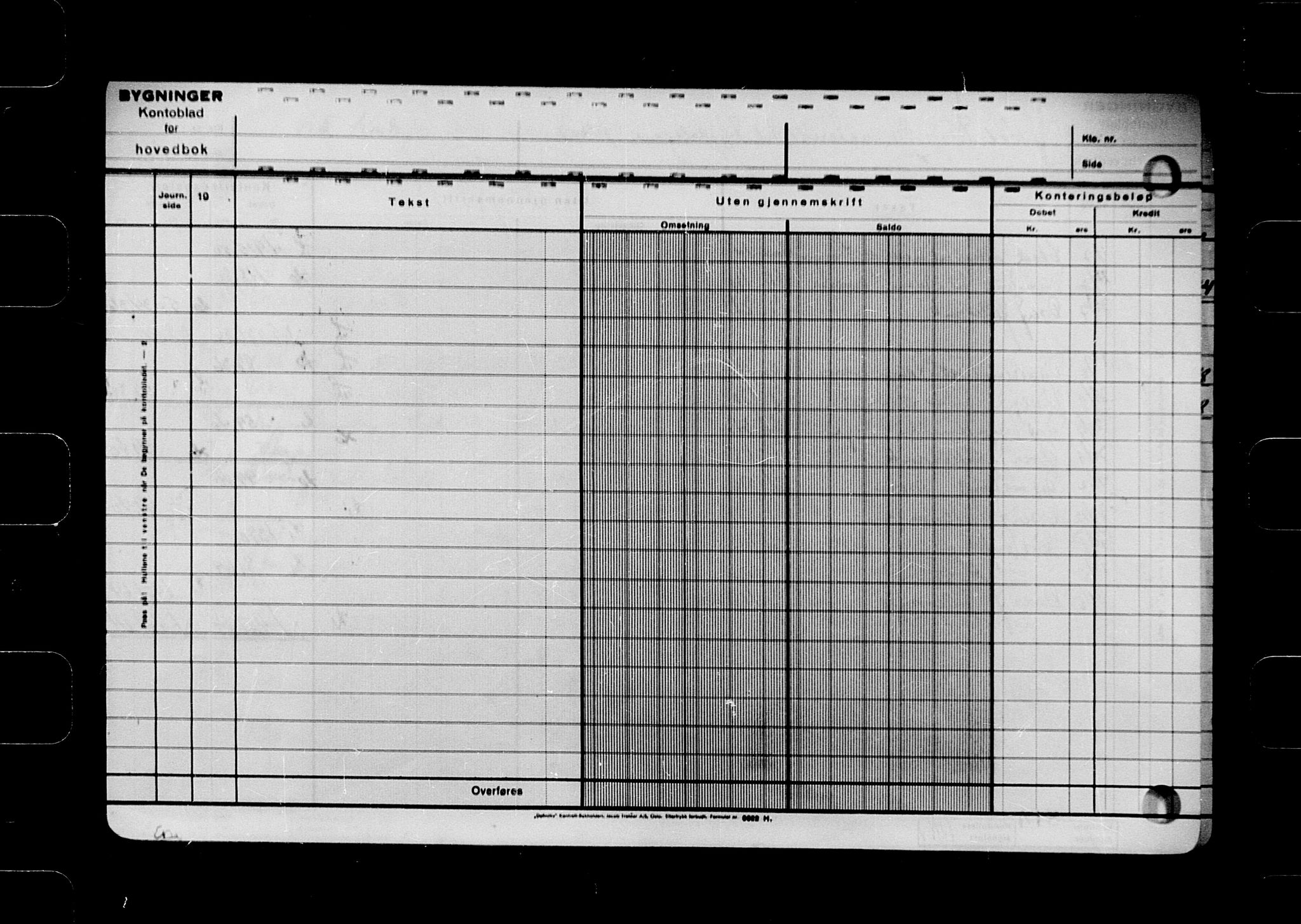 Krigsskadetrygdene for bygninger og løsøre, AV/RA-S-1548/V/L0048/0003: -- / 3. Hovedbok. Bygning. (1942-1943) negativ, 1942-1943