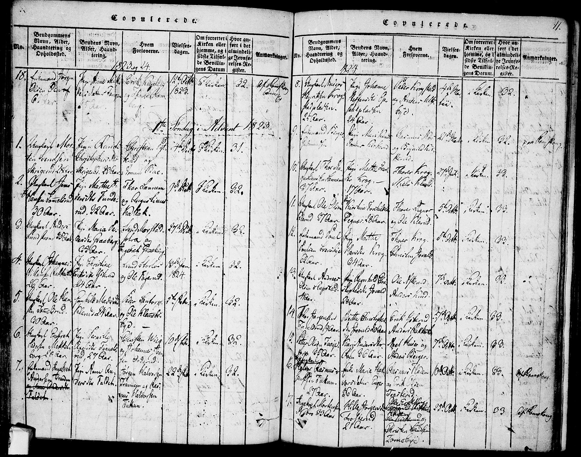 Rødenes prestekontor Kirkebøker, AV/SAO-A-2005/F/Fa/L0004: Parish register (official) no. I 4, 1814-1838, p. 11