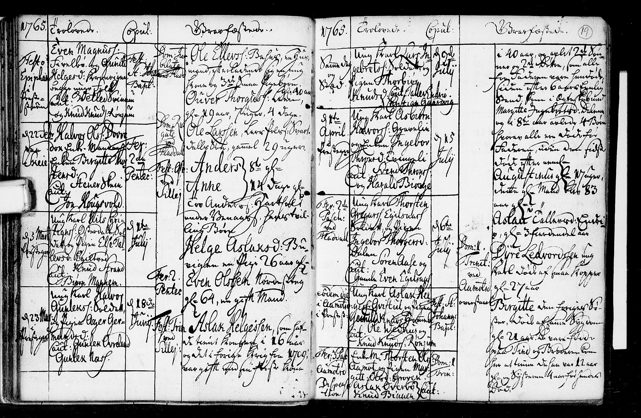 Seljord kirkebøker, SAKO/A-20/F/Fa/L0008: Parish register (official) no. I 8, 1755-1814, p. 19