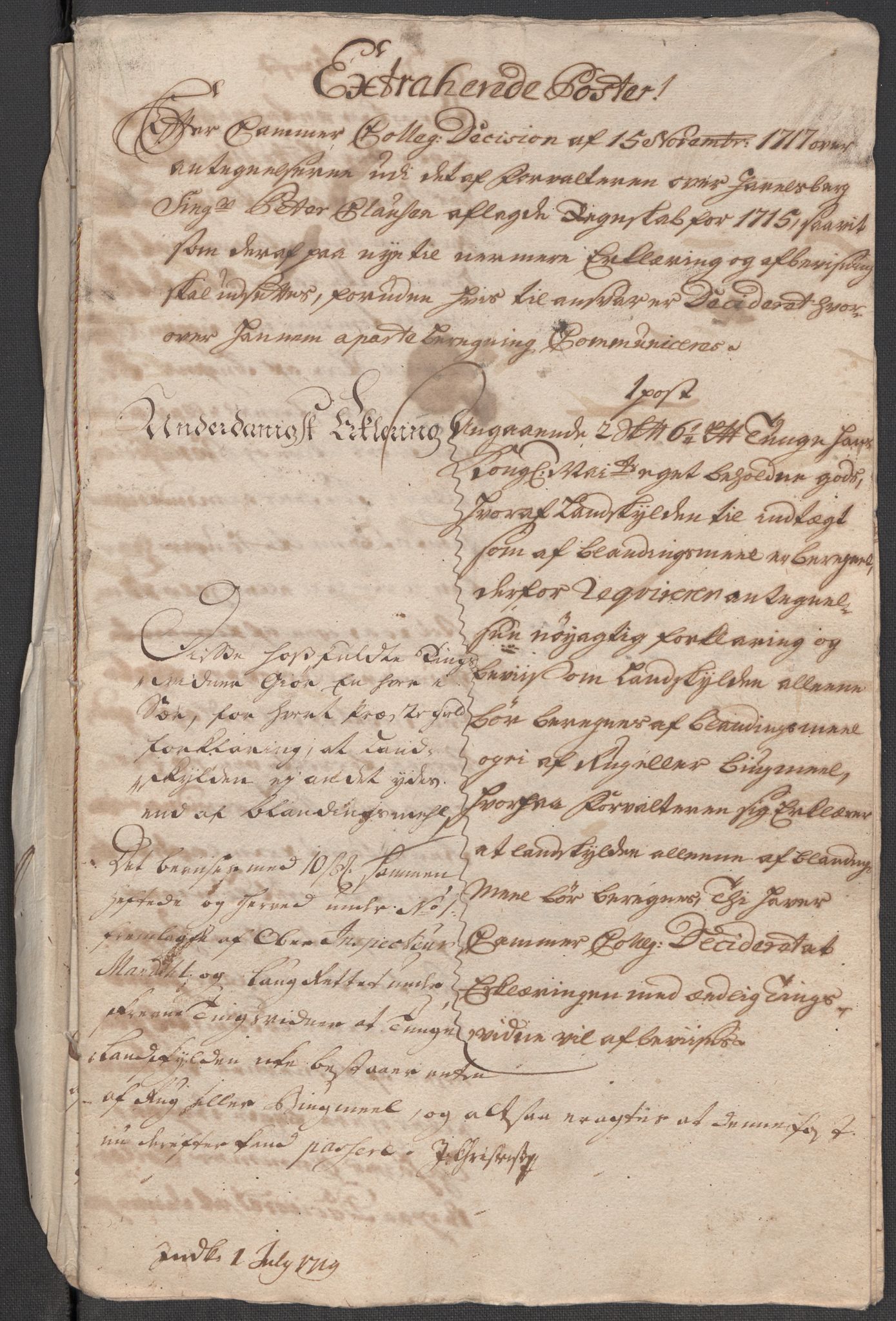 Rentekammeret inntil 1814, Reviderte regnskaper, Fogderegnskap, RA/EA-4092/R32/L1879: Fogderegnskap Jarlsberg grevskap, 1714-1715, p. 526