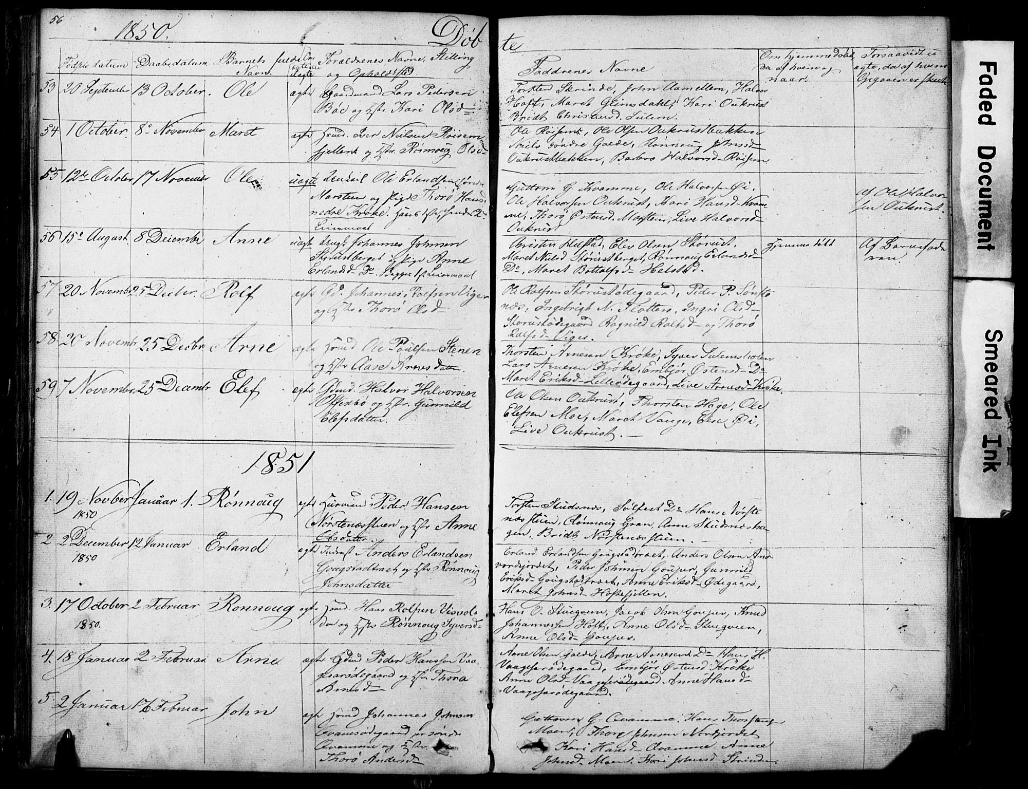 Lom prestekontor, SAH/PREST-070/L/L0012: Parish register (copy) no. 12, 1845-1873, p. 56-57