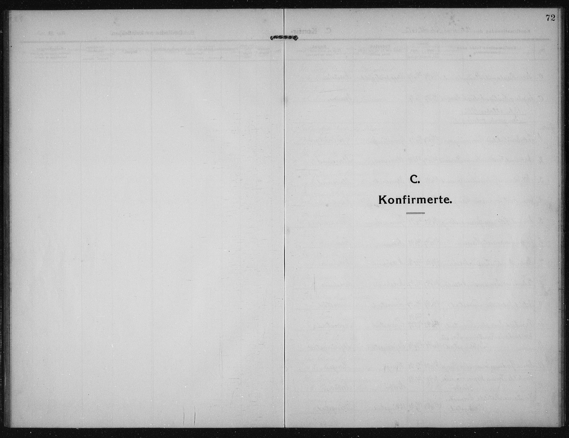Torvastad sokneprestkontor, SAST/A -101857/H/Ha/Haa/L0019: Parish register (official) no. A 18, 1912-1920, p. 72