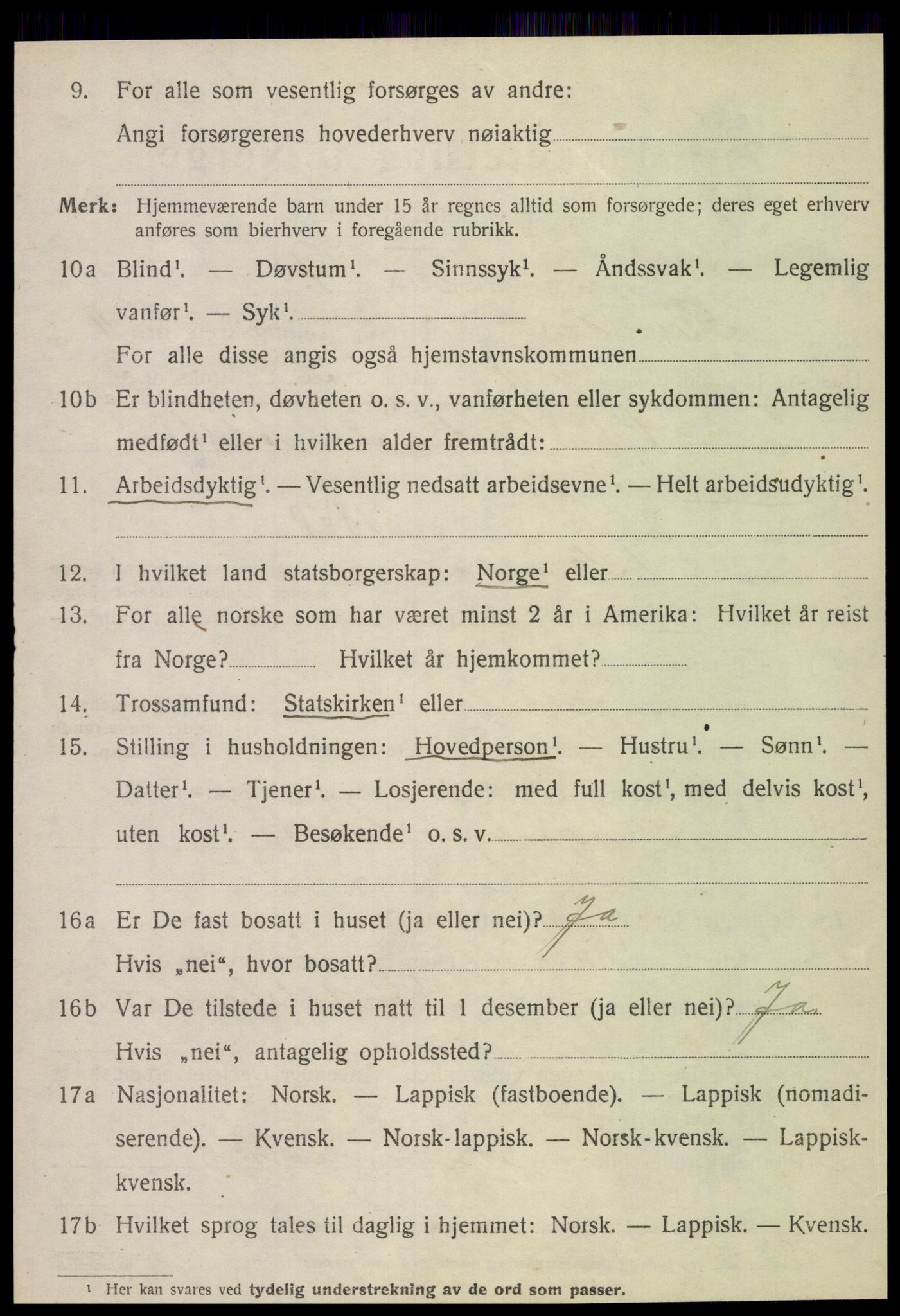 SAT, 1920 census for Bindal, 1920, p. 3496