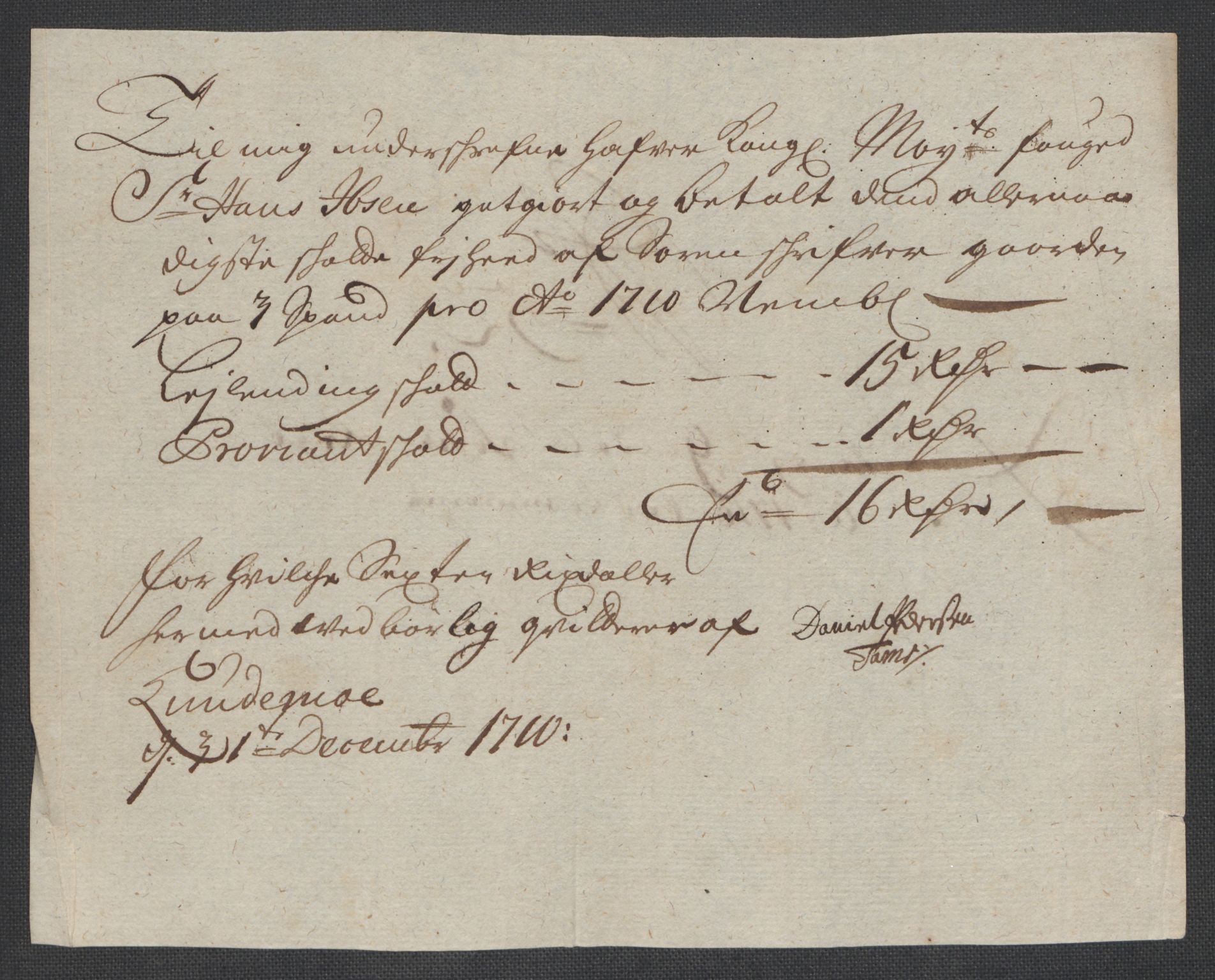 Rentekammeret inntil 1814, Reviderte regnskaper, Fogderegnskap, RA/EA-4092/R60/L3960: Fogderegnskap Orkdal og Gauldal, 1710, p. 405
