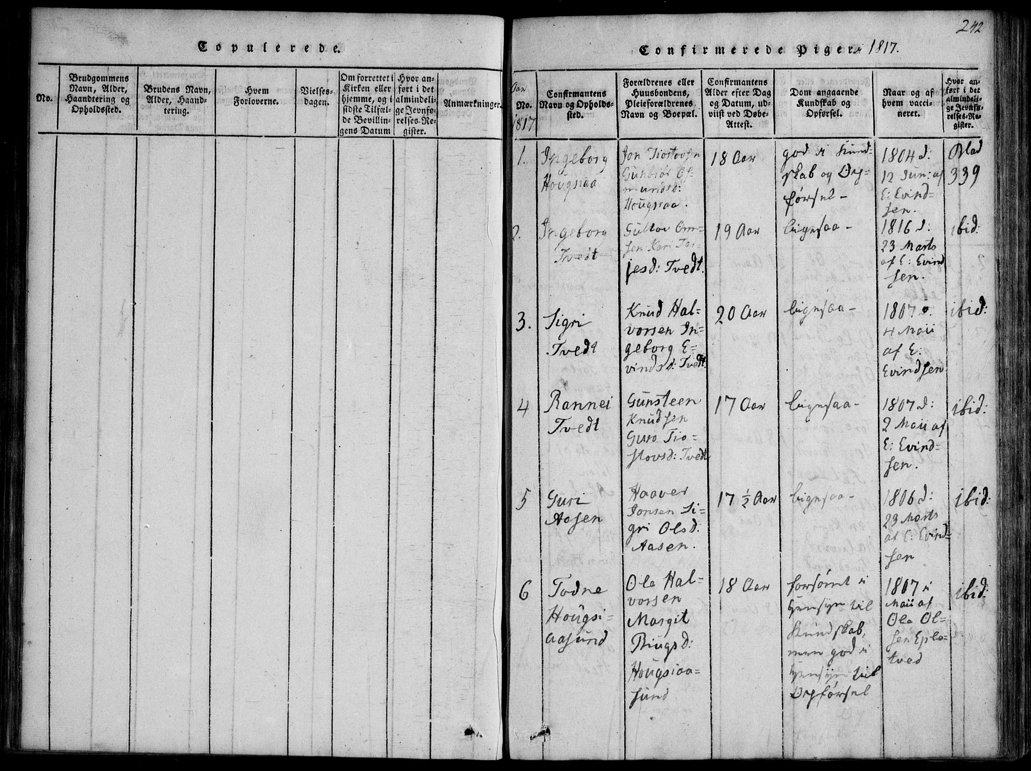 Nissedal kirkebøker, SAKO/A-288/F/Fb/L0001: Parish register (official) no. II 1, 1814-1845, p. 242