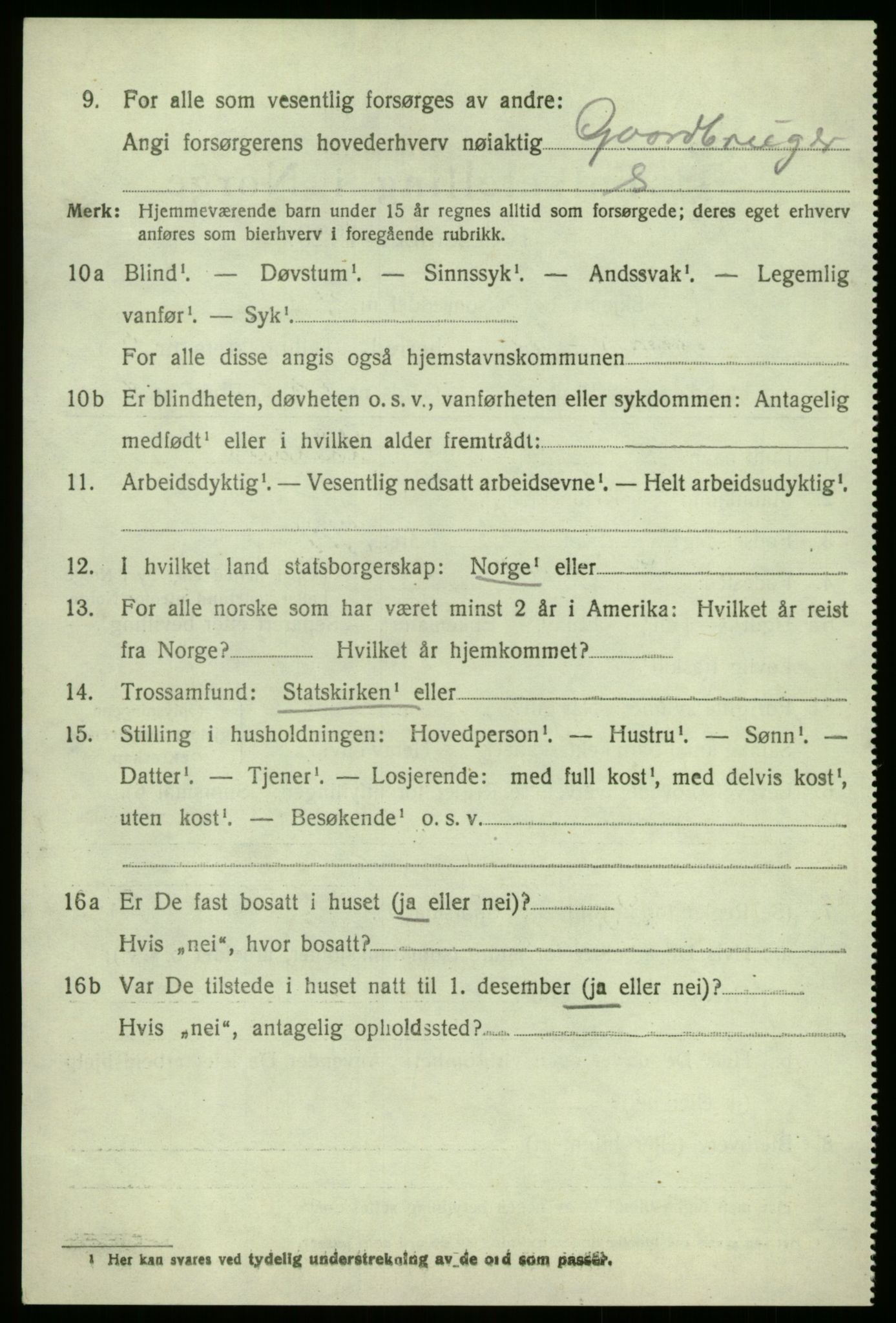 SAB, 1920 census for Kyrkjebø, 1920, p. 2906