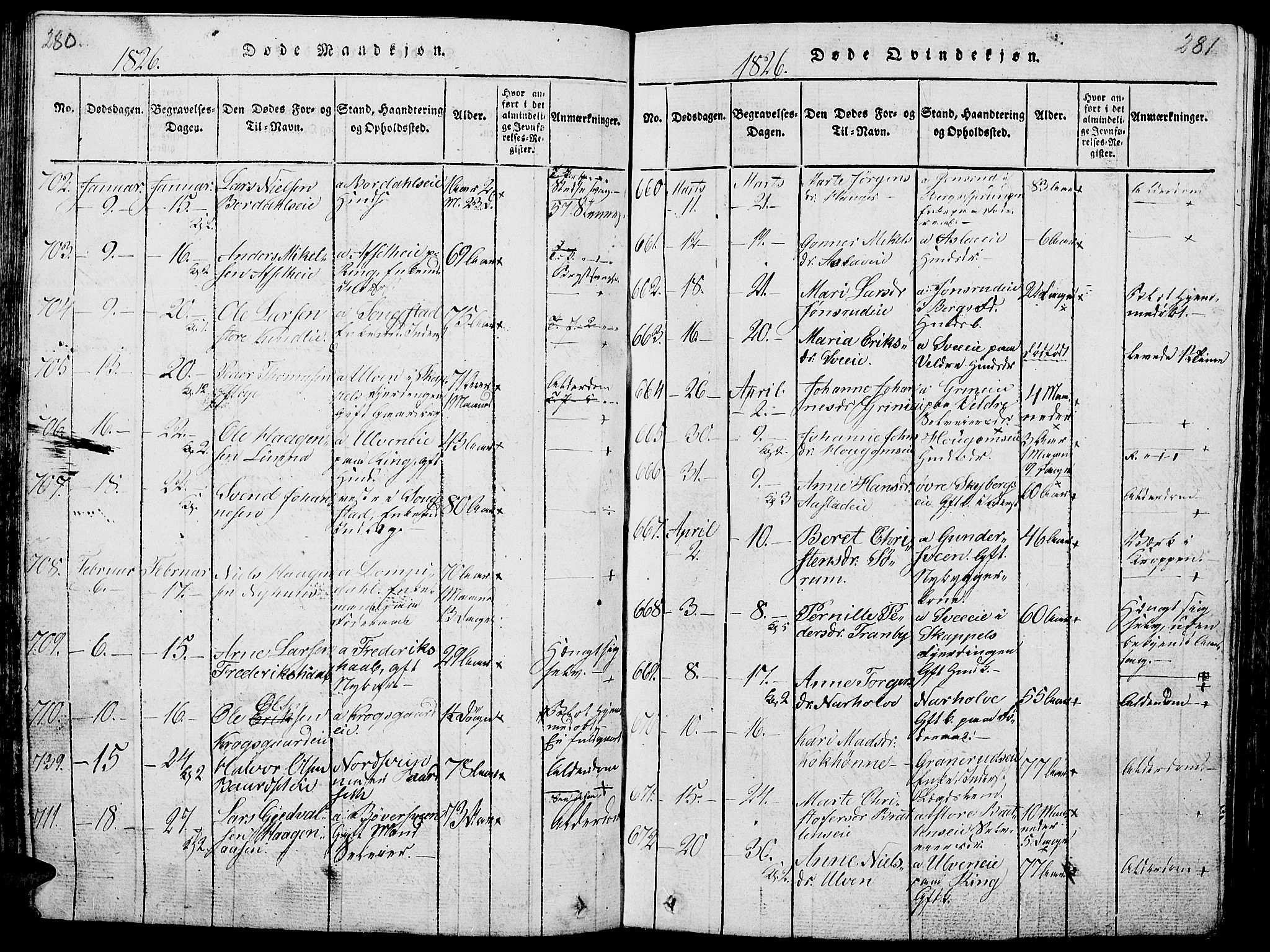 Ringsaker prestekontor, AV/SAH-PREST-014/L/La/L0001: Parish register (copy) no. 1, 1814-1826, p. 280-281