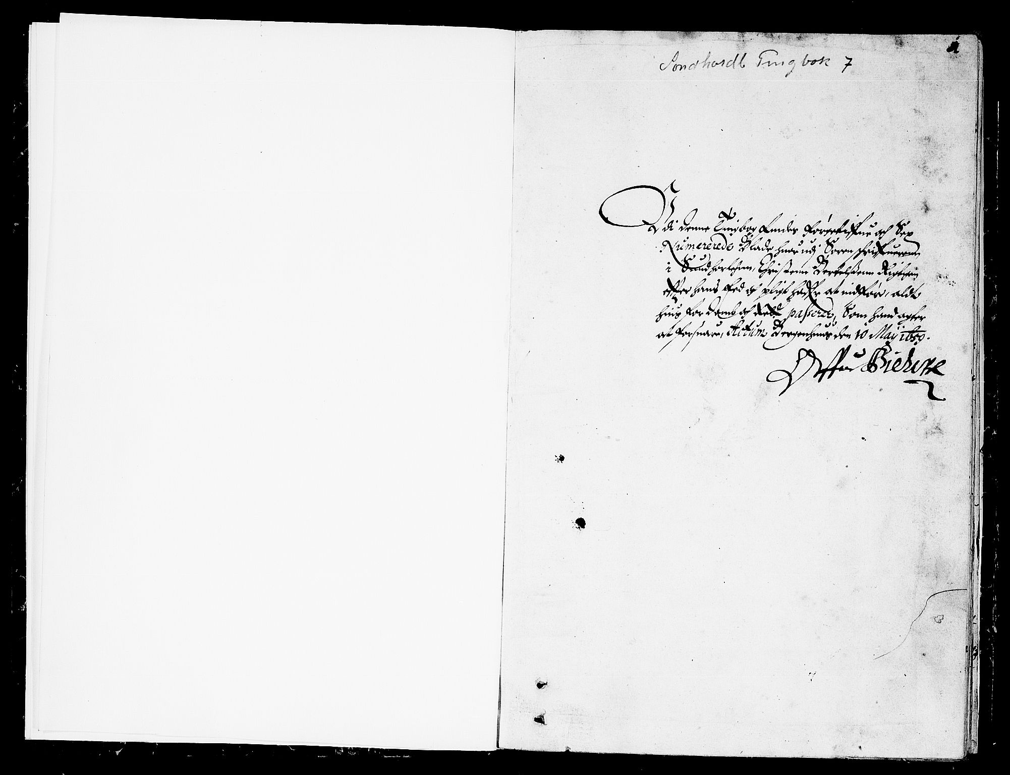 Sunnhordland sorenskrivar, SAB/A-2401/1/F/Faa/L0007: Tingbøker, 1659-1661, p. 0b-1a