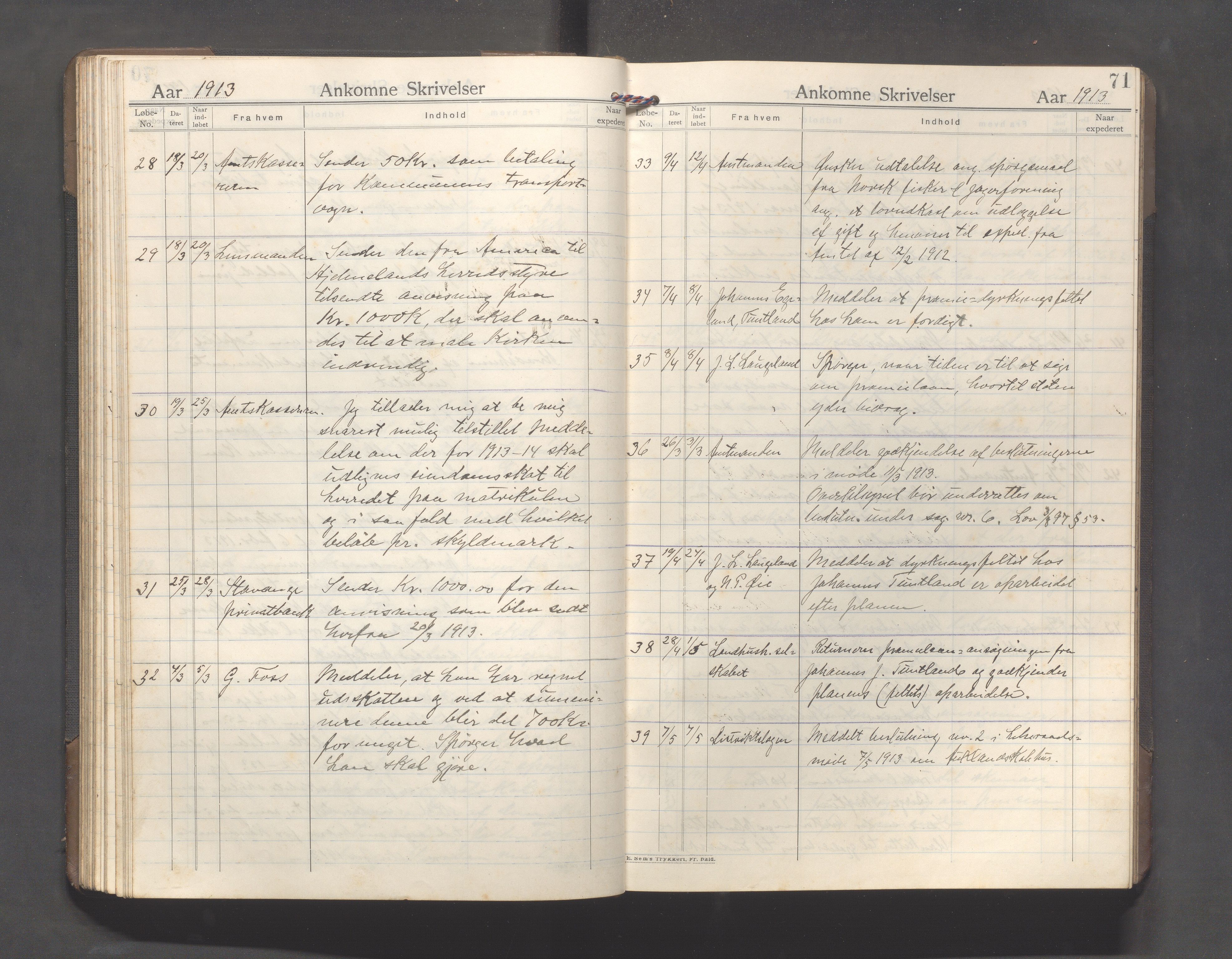 Hjelmeland kommune - Formannskapet, IKAR/K-102522/C/L0003: Journal, 1907-1923, p. 71