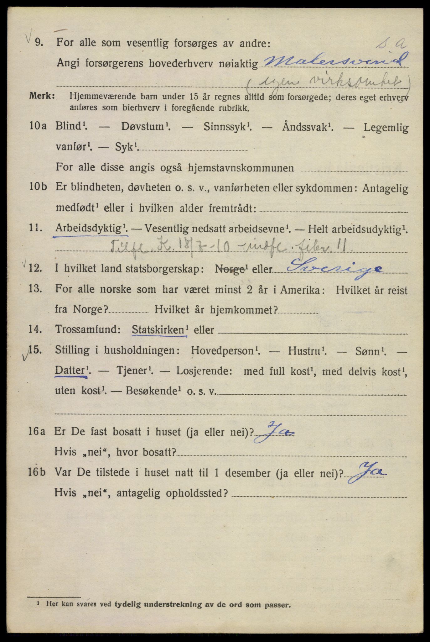 SAO, 1920 census for Kristiania, 1920, p. 382560