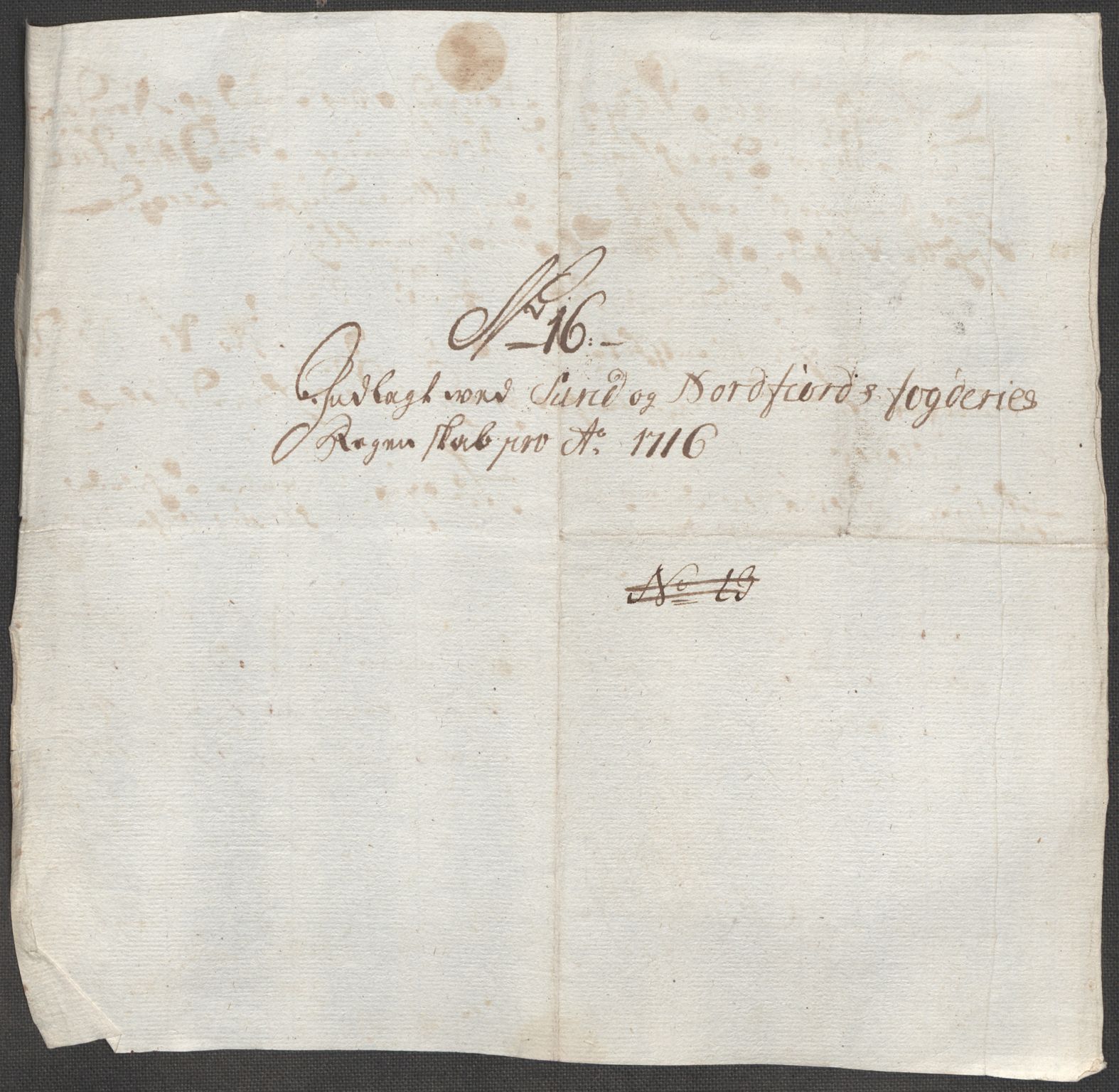 Rentekammeret inntil 1814, Reviderte regnskaper, Fogderegnskap, RA/EA-4092/R53/L3440: Fogderegnskap Sunn- og Nordfjord, 1716, p. 104