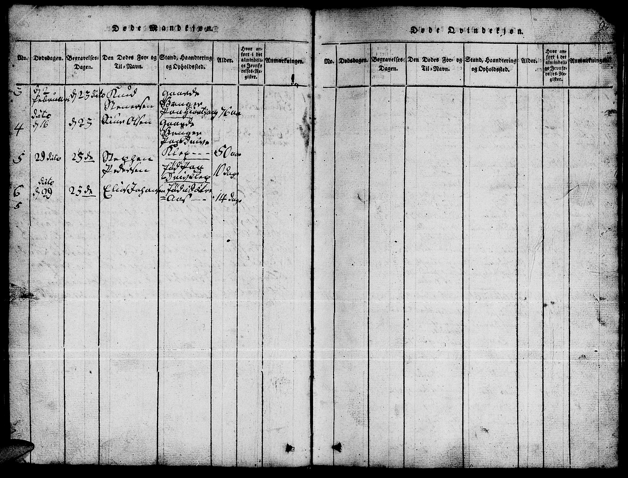 Ministerialprotokoller, klokkerbøker og fødselsregistre - Møre og Romsdal, AV/SAT-A-1454/511/L0155: Parish register (copy) no. 511C01, 1817-1829, p. 95