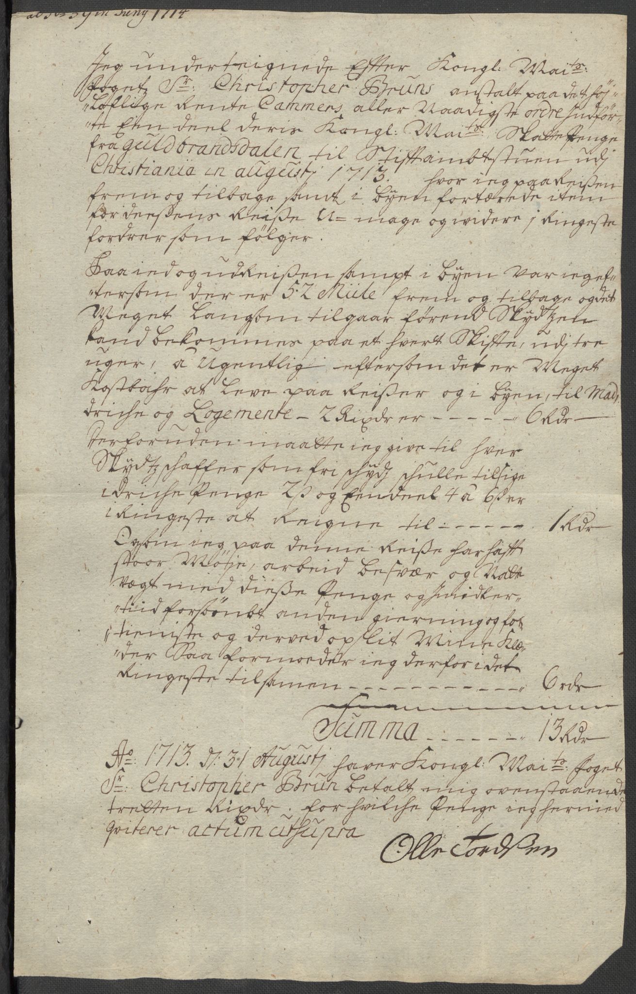 Rentekammeret inntil 1814, Reviderte regnskaper, Fogderegnskap, RA/EA-4092/R17/L1188: Fogderegnskap Gudbrandsdal, 1718, p. 250