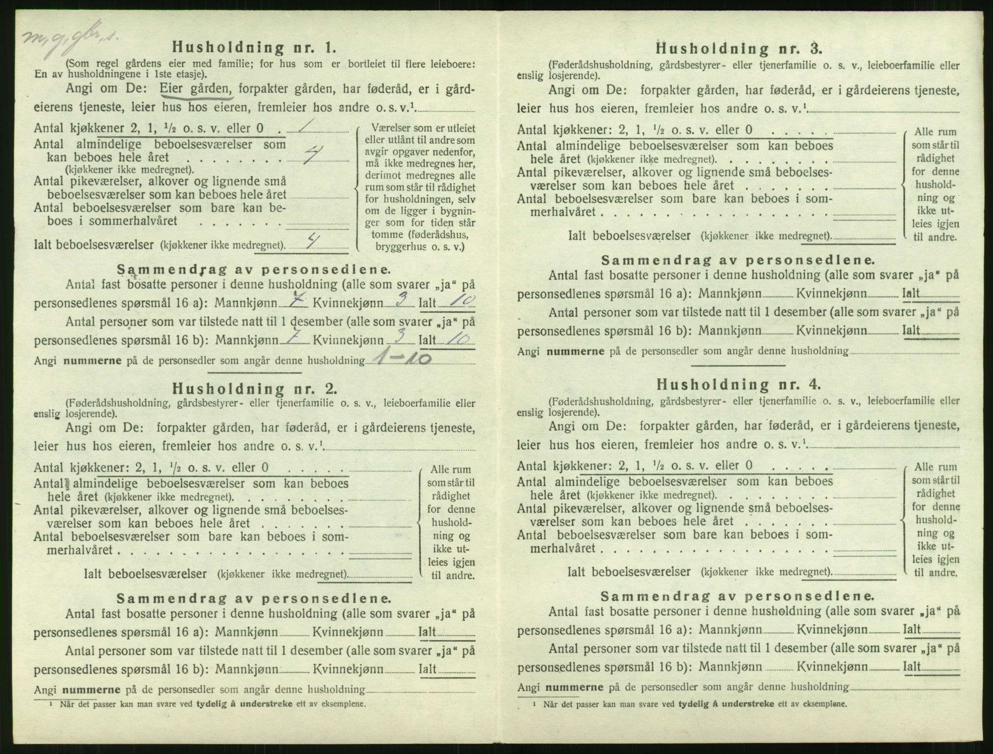 SAT, 1920 census for Aukra, 1920, p. 564