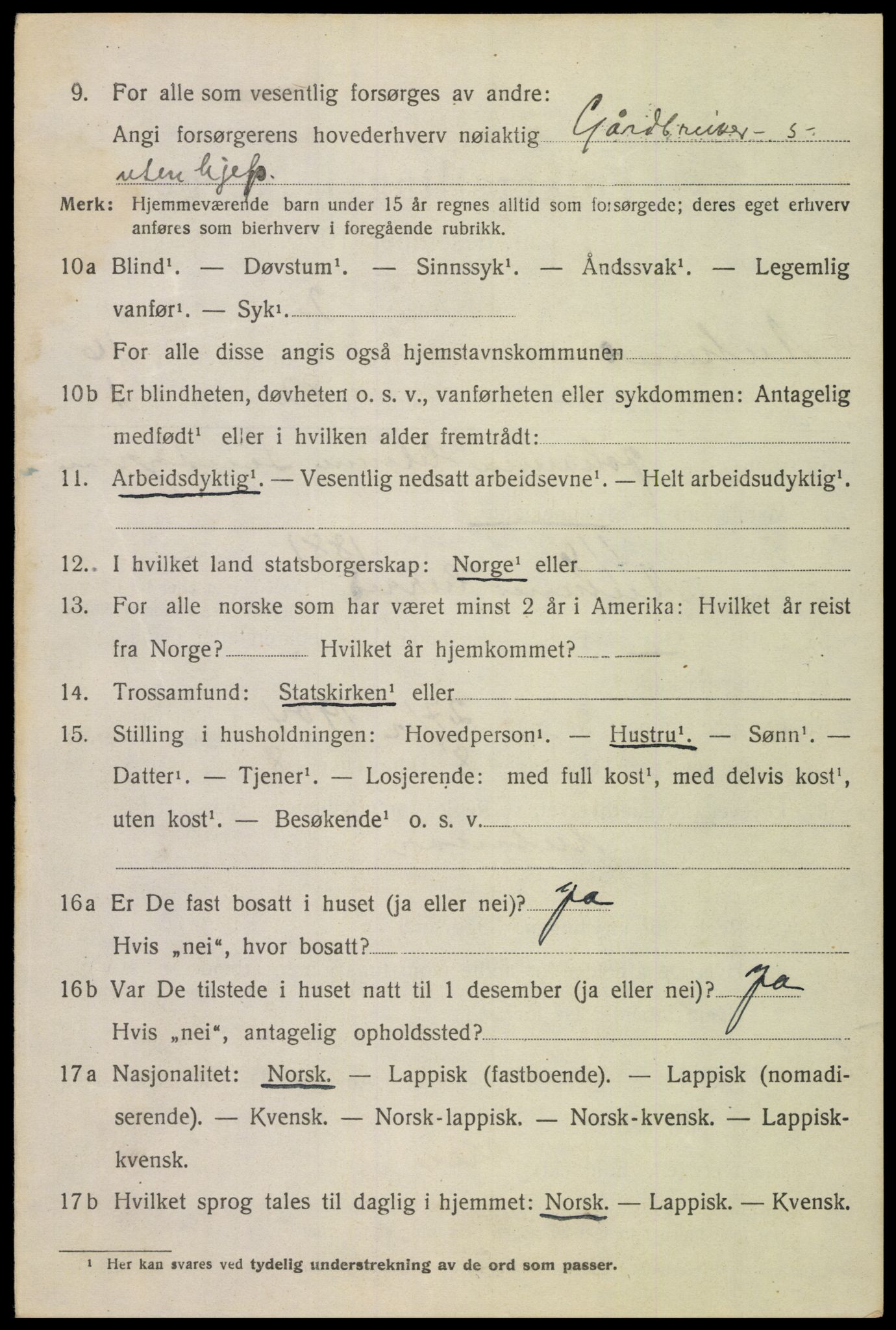 SAT, 1920 census for Ankenes, 1920, p. 7398