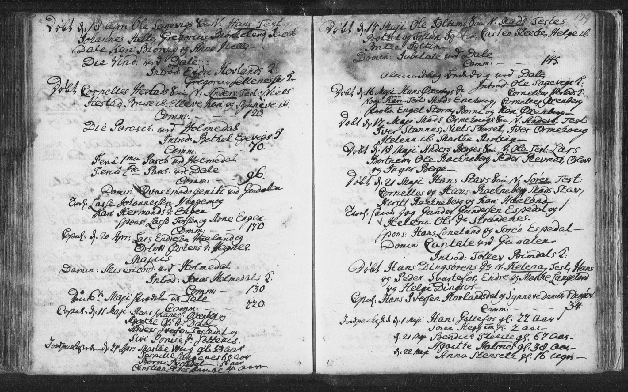 Fjaler sokneprestembete, SAB/A-79801/H/Haa/Haaa/L0002: Parish register (official) no. A 2, 1779-1798, p. 139