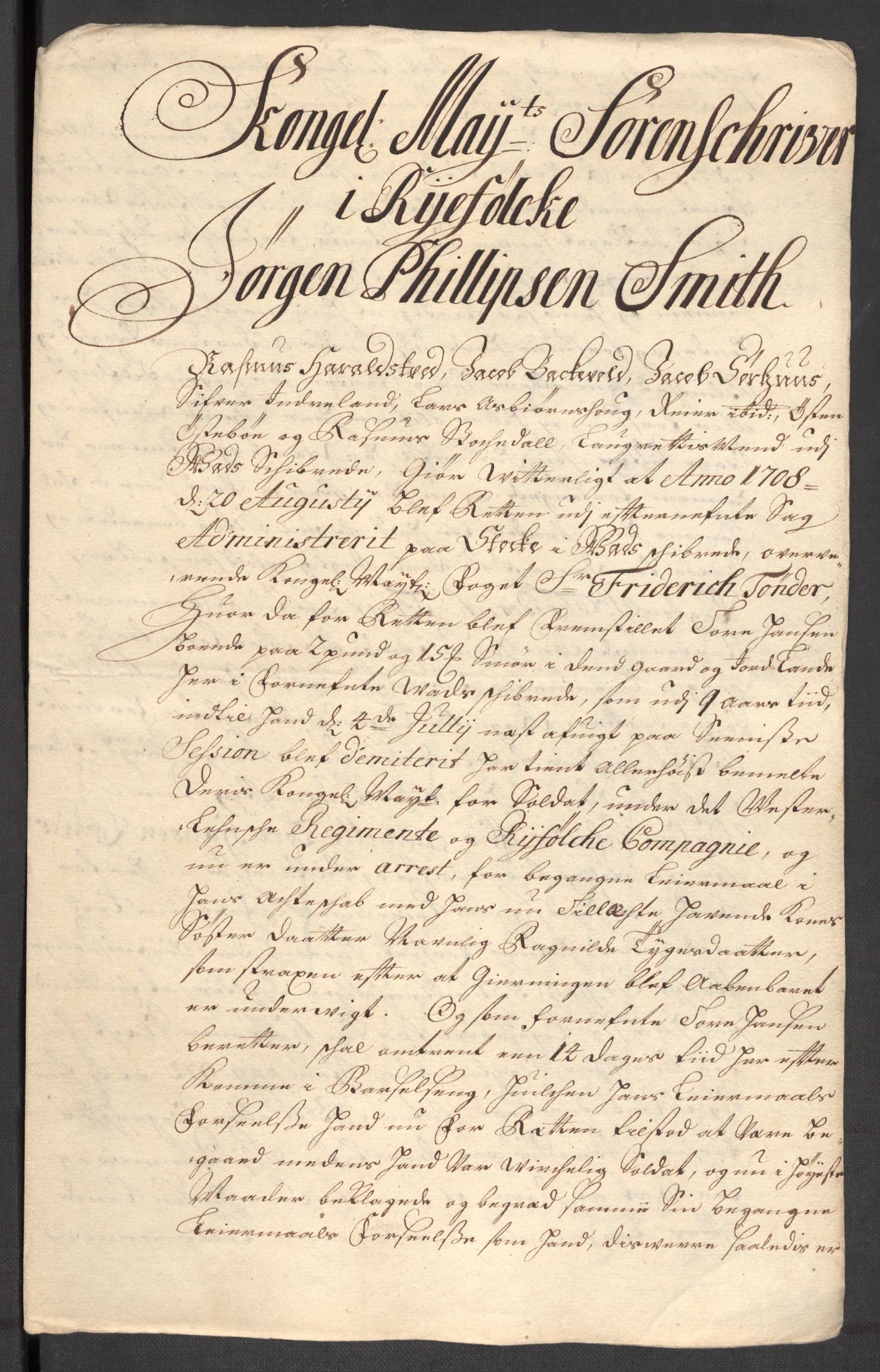 Rentekammeret inntil 1814, Reviderte regnskaper, Fogderegnskap, AV/RA-EA-4092/R47/L2861: Fogderegnskap Ryfylke, 1706-1709, p. 312