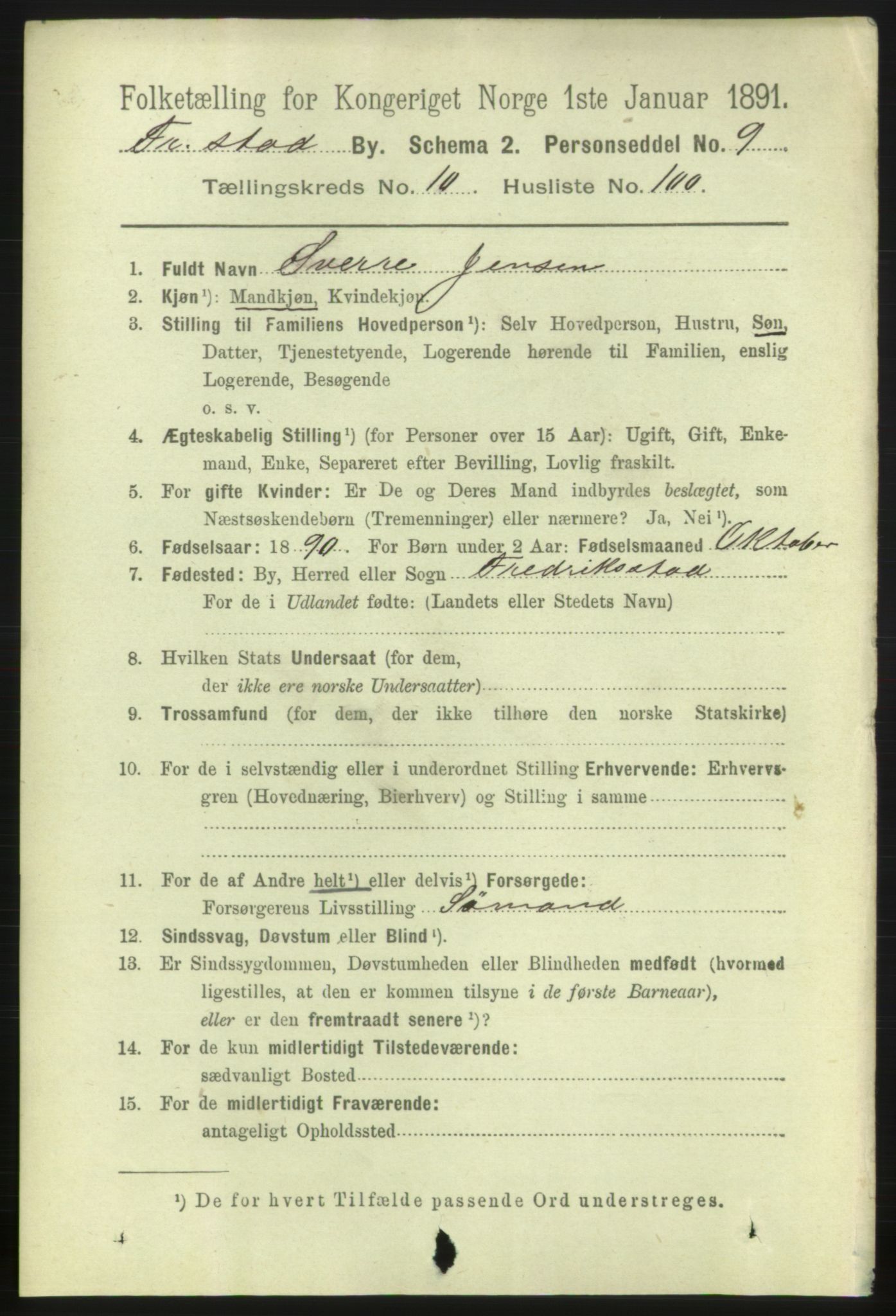 RA, 1891 census for 0103 Fredrikstad, 1891, p. 12557