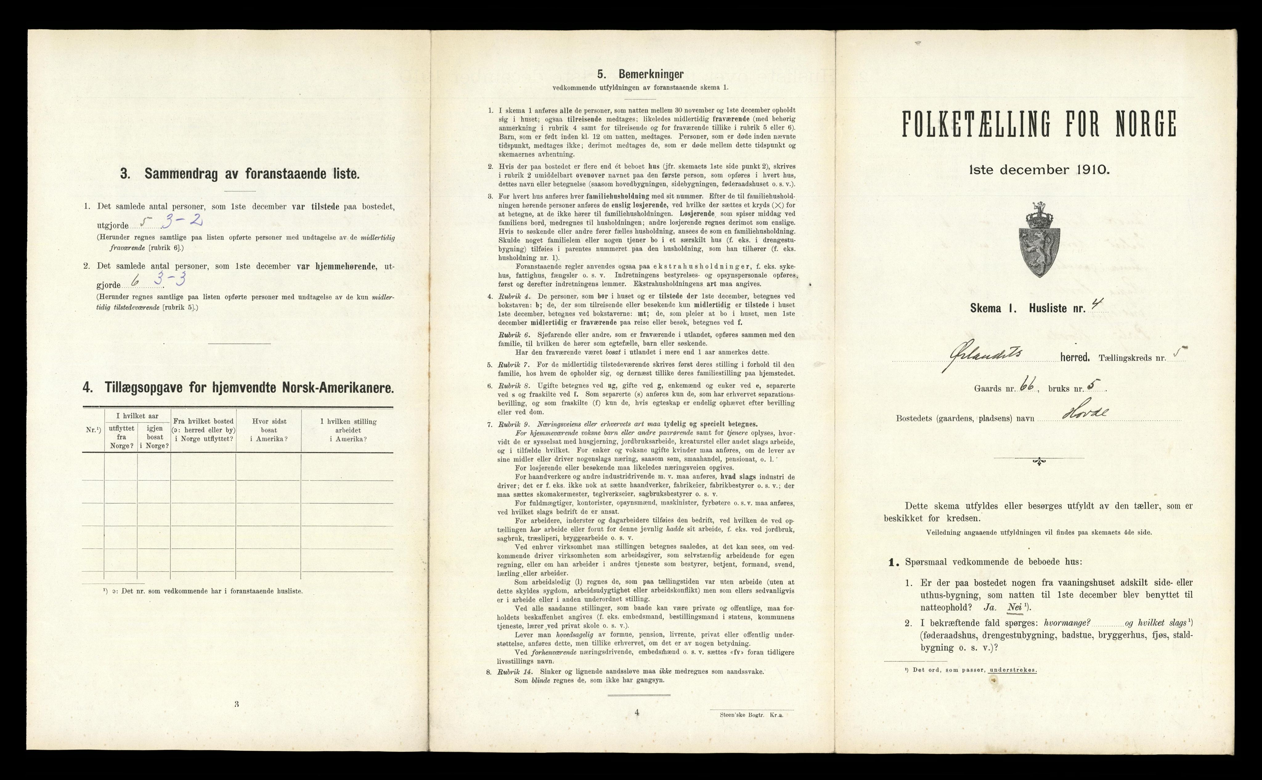 RA, 1910 census for Ørland, 1910, p. 387