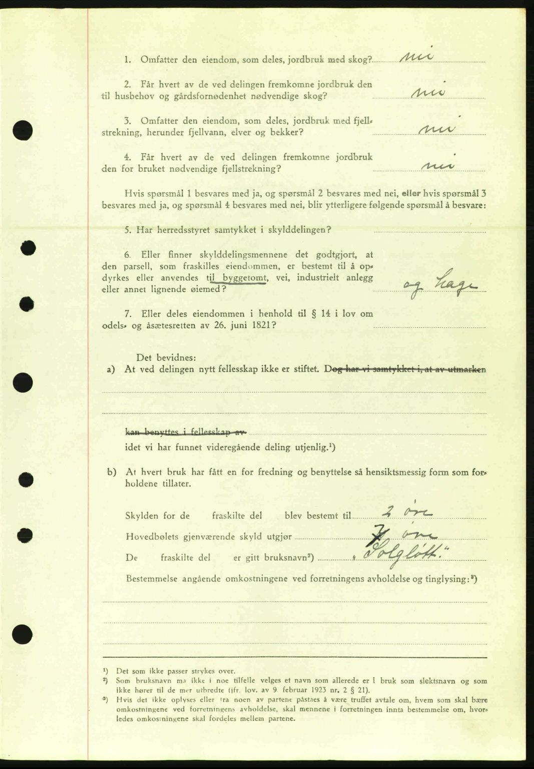 Nordre Sunnmøre sorenskriveri, AV/SAT-A-0006/1/2/2C/2Ca: Mortgage book no. A20a, 1945-1945, Diary no: : 825/1945