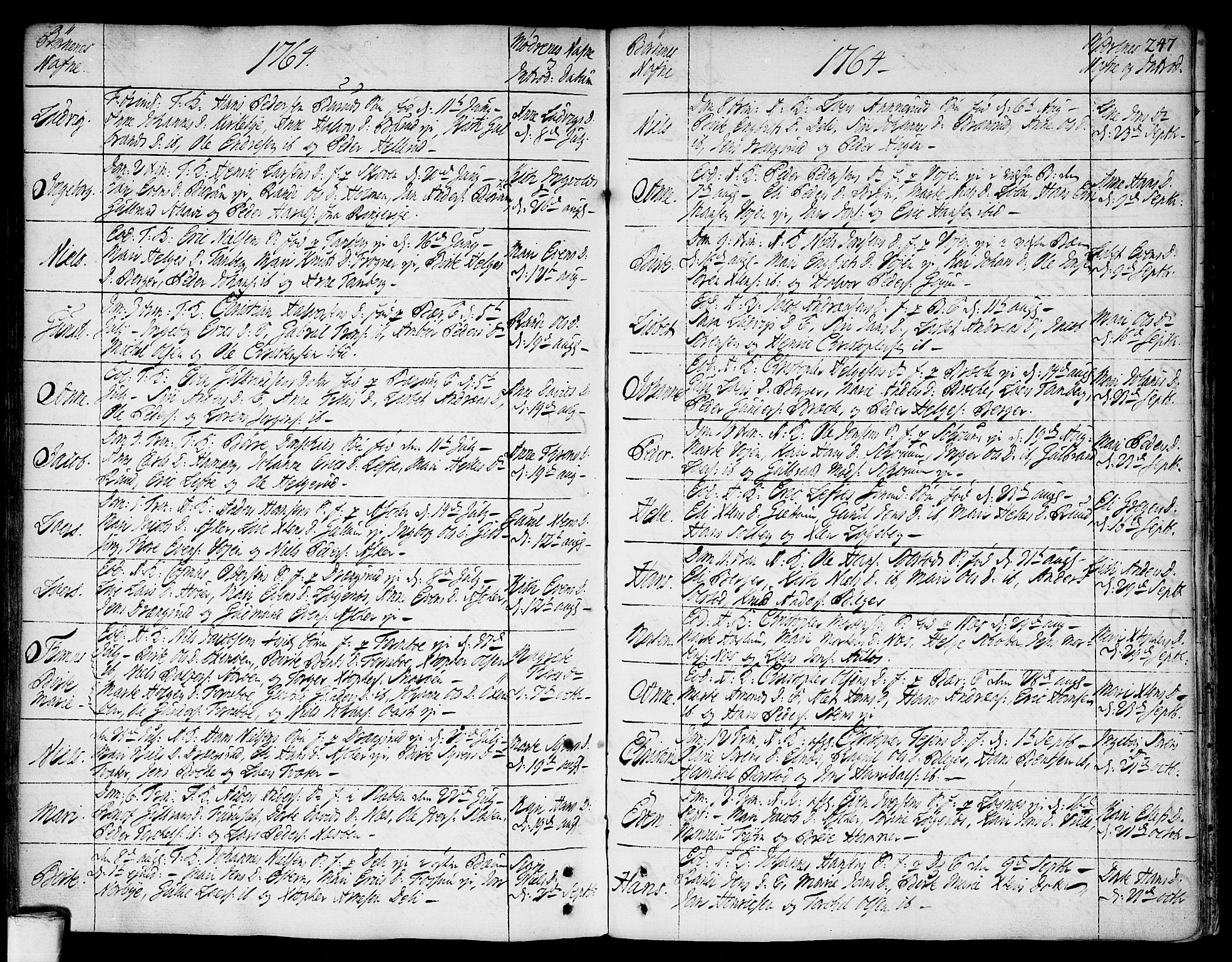 Asker prestekontor Kirkebøker, AV/SAO-A-10256a/F/Fa/L0002: Parish register (official) no. I 2, 1733-1766, p. 247