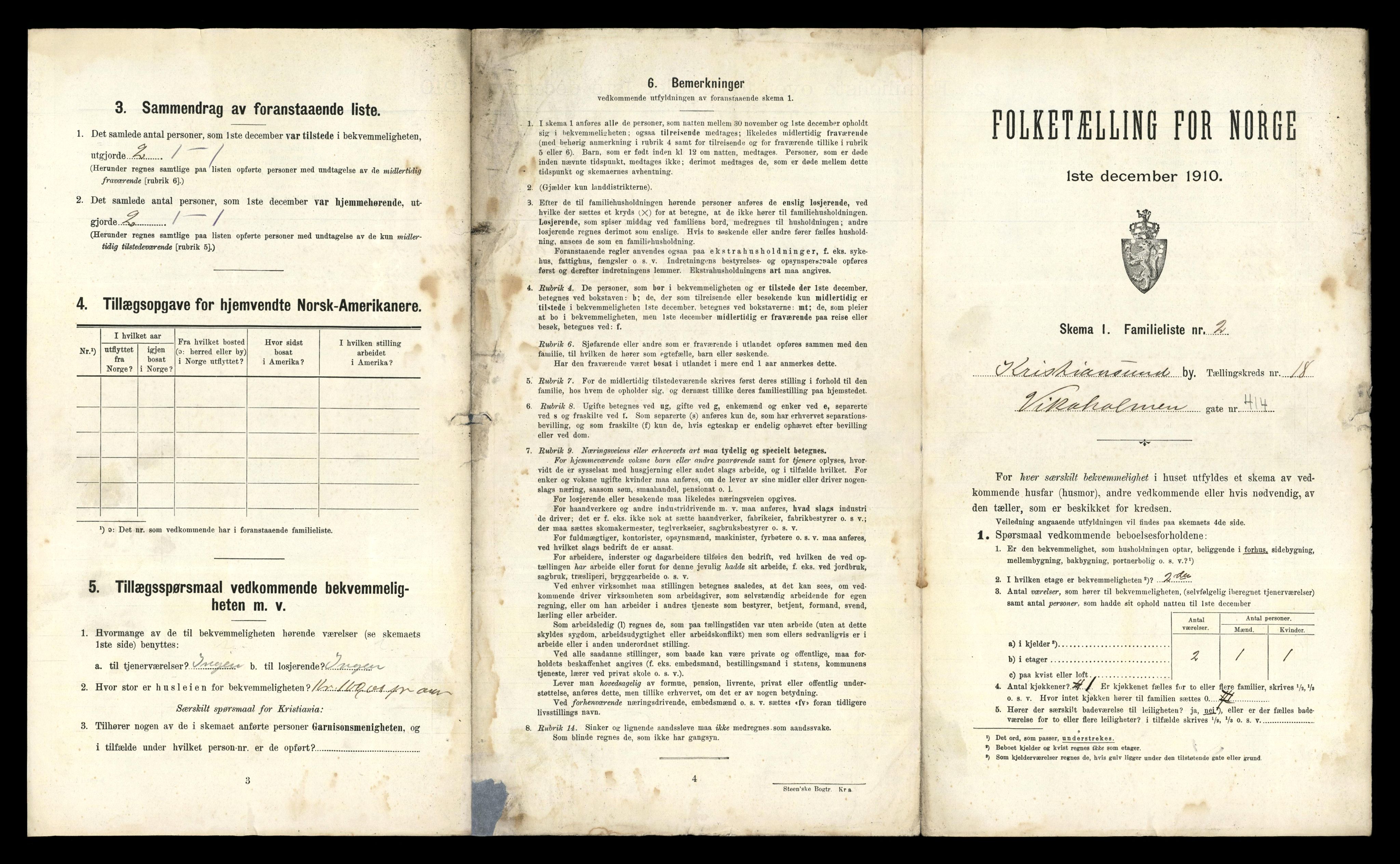 RA, 1910 census for Kristiansund, 1910, p. 6841