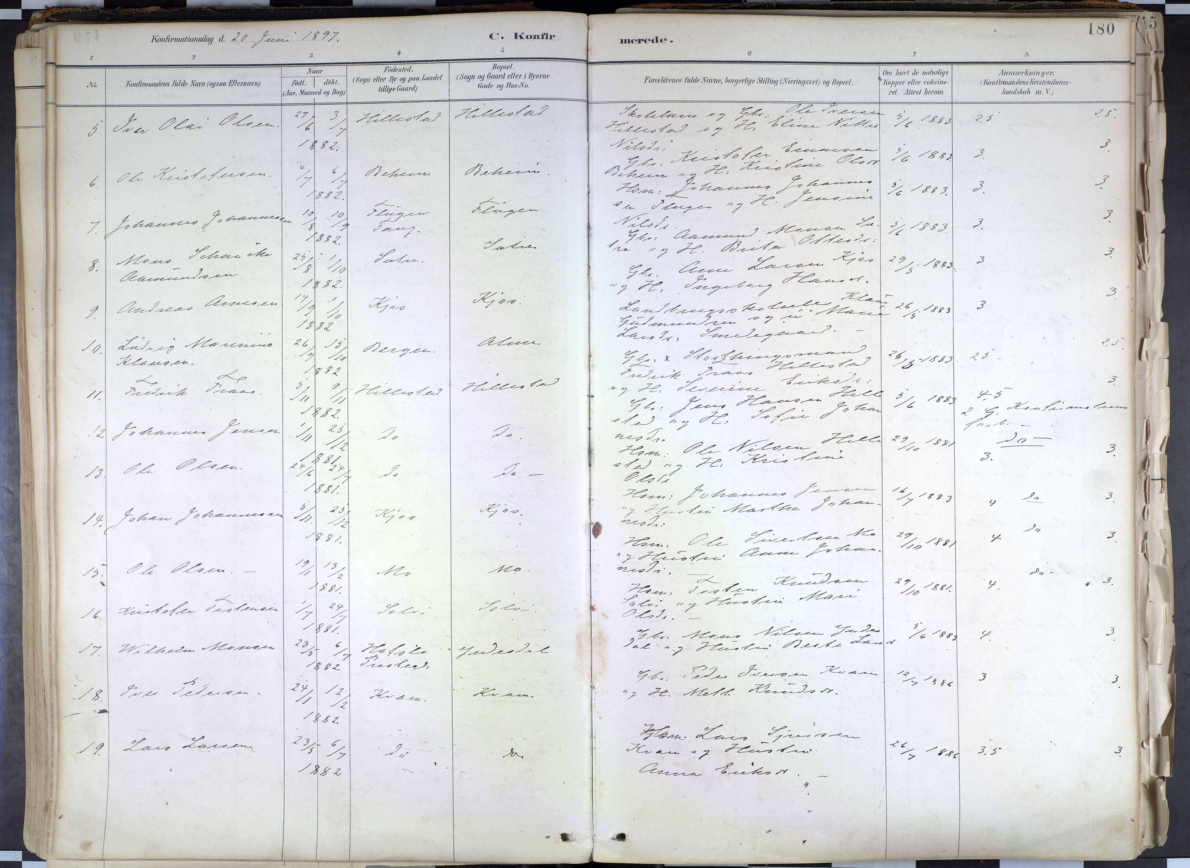 Hafslo sokneprestembete, AV/SAB-A-80301/H/Haa/Haab/L0001: Parish register (official) no. B 1, 1886-1945, p. 180