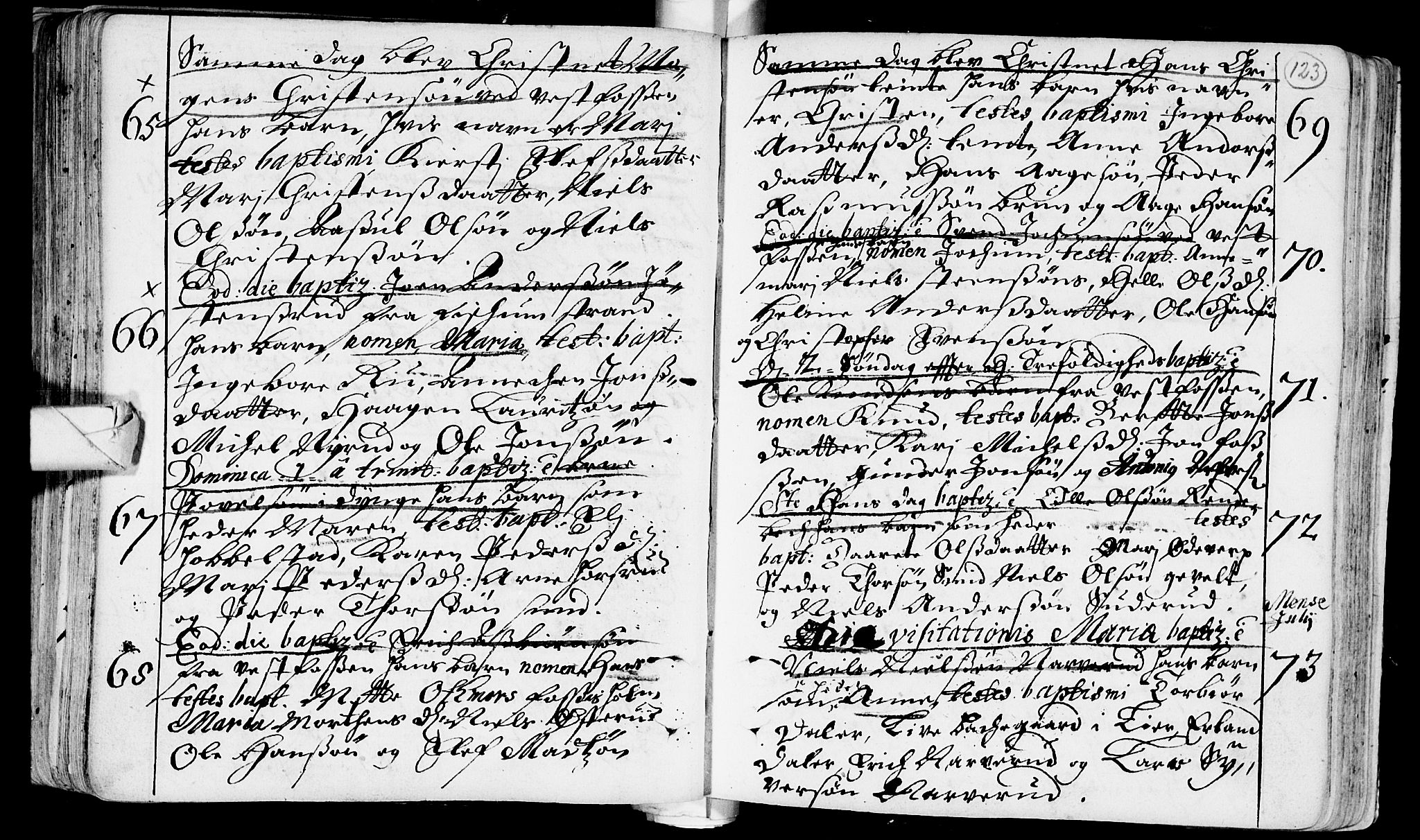 Eiker kirkebøker, AV/SAKO-A-4/F/Fa/L0002: Parish register (official) no. I 2, 1705-1724, p. 123