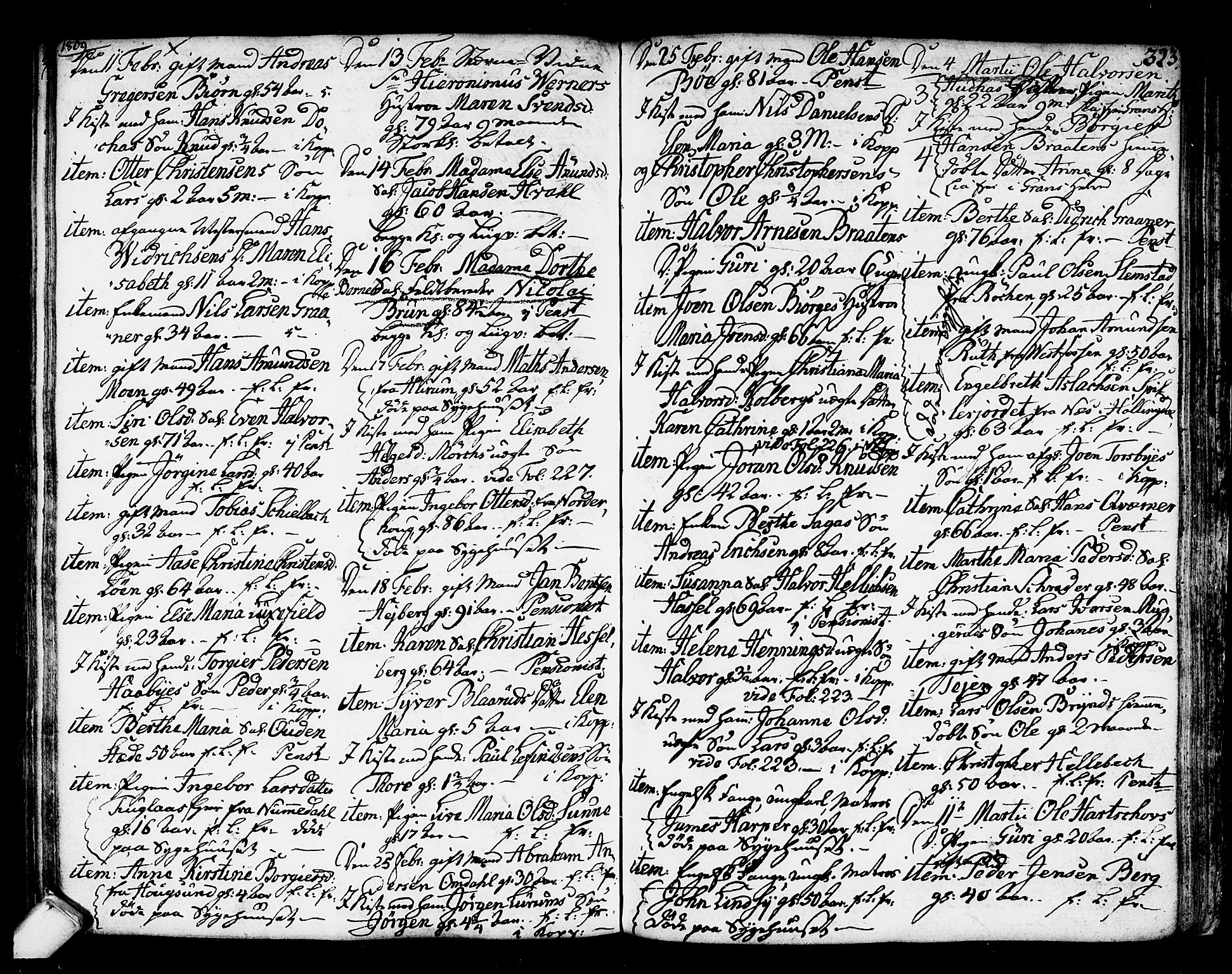 Kongsberg kirkebøker, AV/SAKO-A-22/F/Fa/L0007: Parish register (official) no. I 7, 1795-1816, p. 323