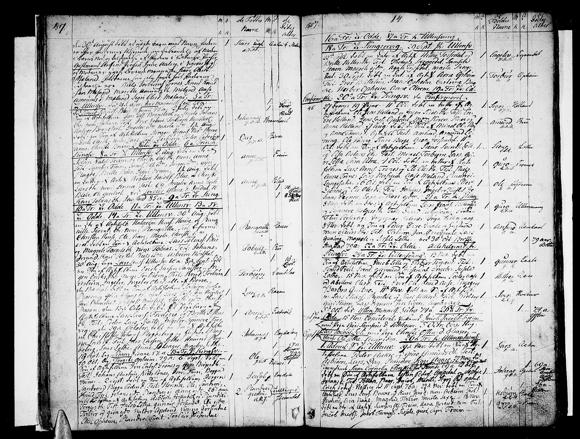 Ullensvang sokneprestembete, AV/SAB-A-78701/H/Haa: Parish register (official) no. A 8, 1804-1835, p. 14