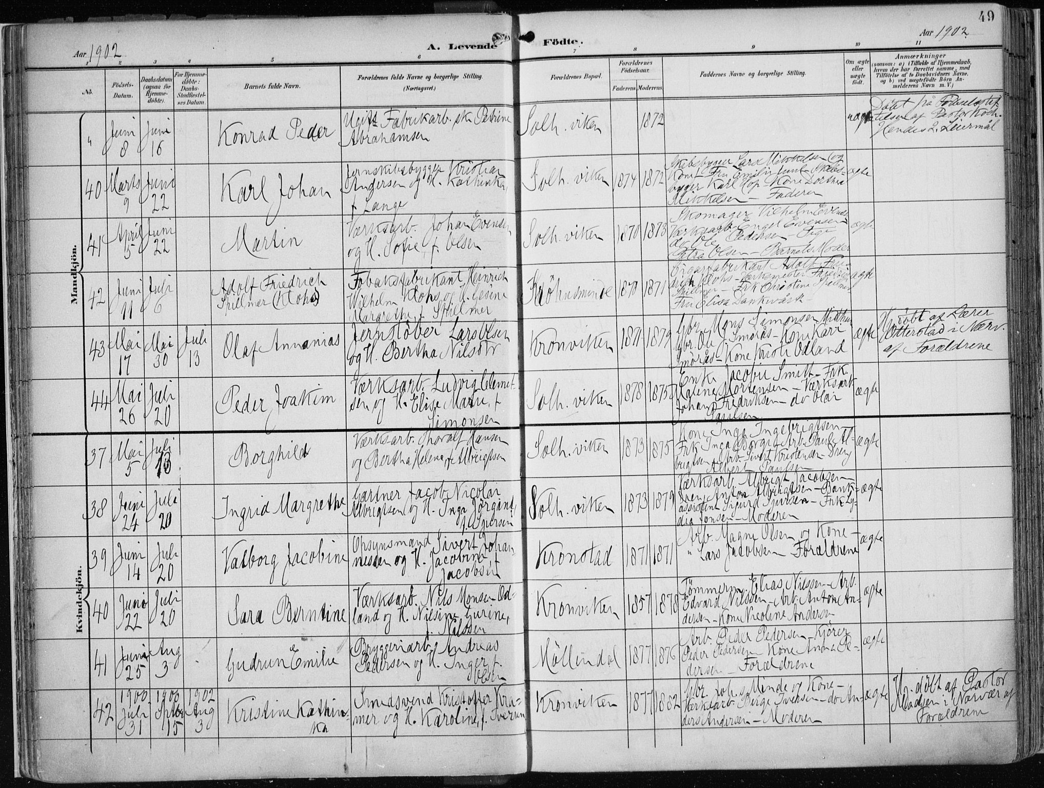 Årstad Sokneprestembete, AV/SAB-A-79301/H/Haa/L0002: Parish register (official) no. A 2, 1899-1914, p. 49