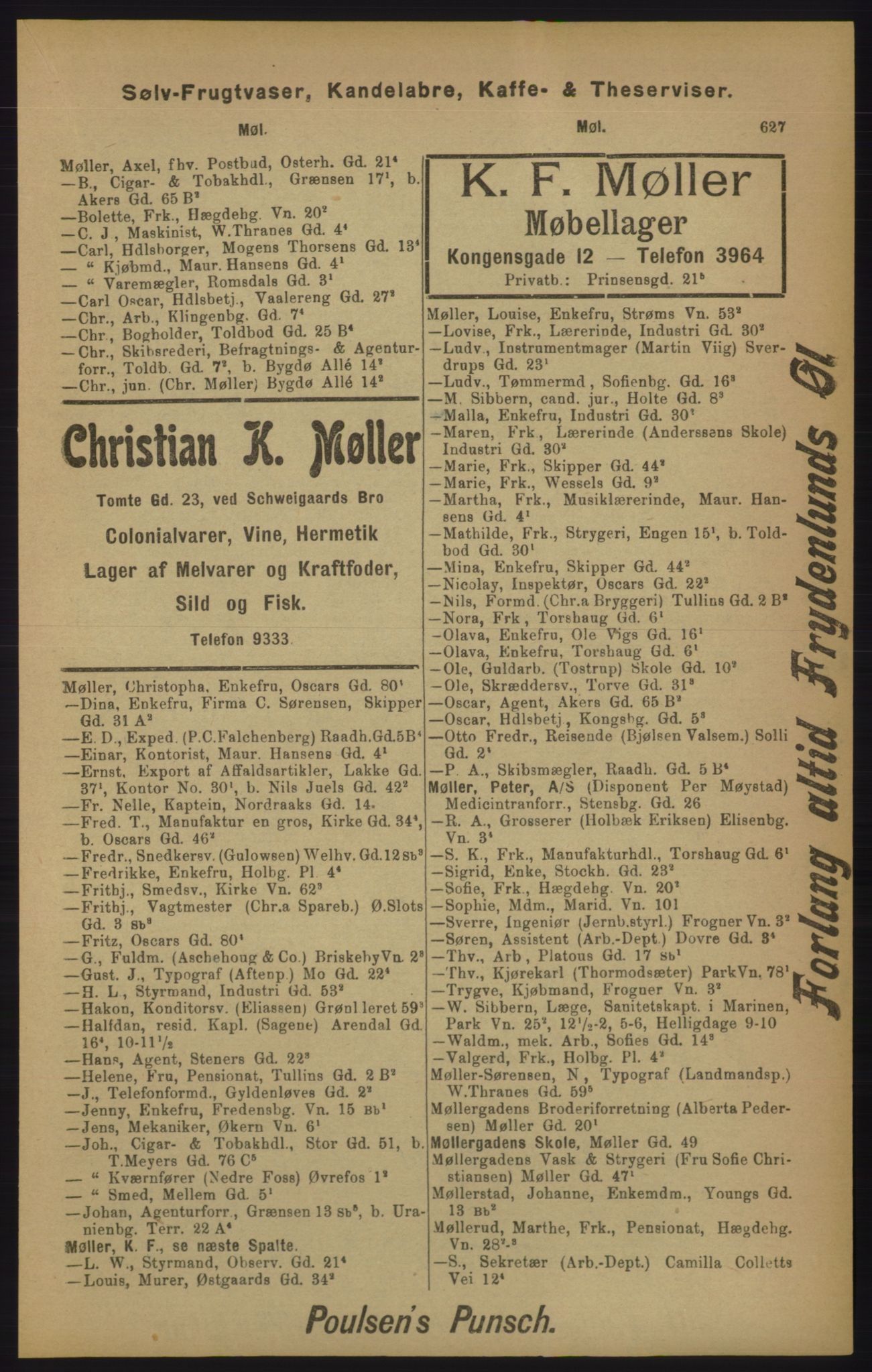 Kristiania/Oslo adressebok, PUBL/-, 1905, p. 627