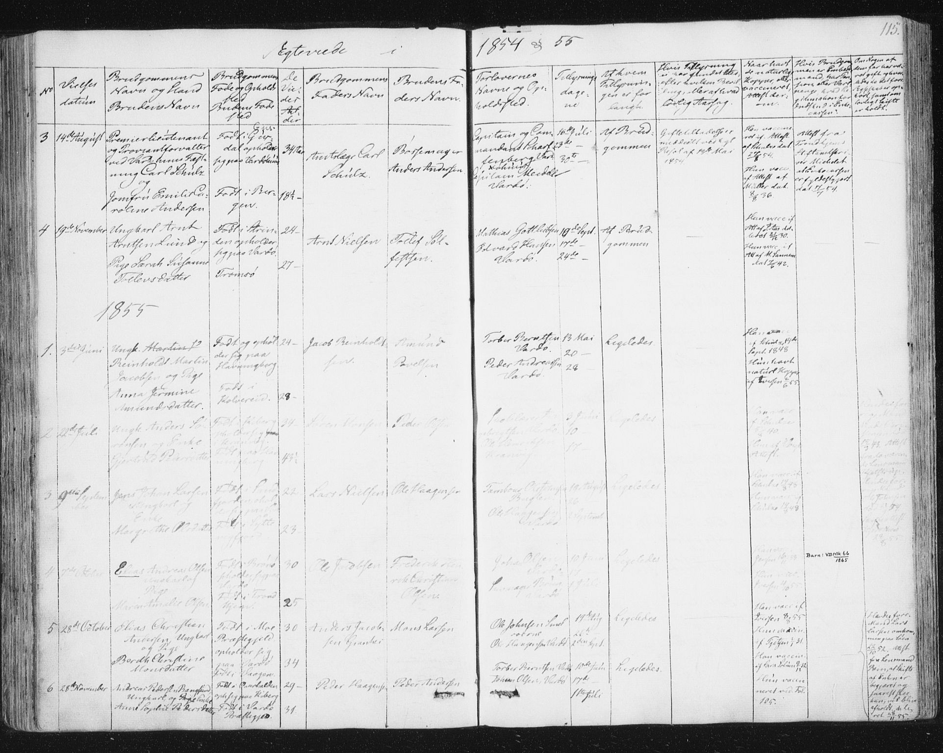 Vardø sokneprestkontor, SATØ/S-1332/H/Ha/L0003kirke: Parish register (official) no. 3, 1843-1861, p. 115