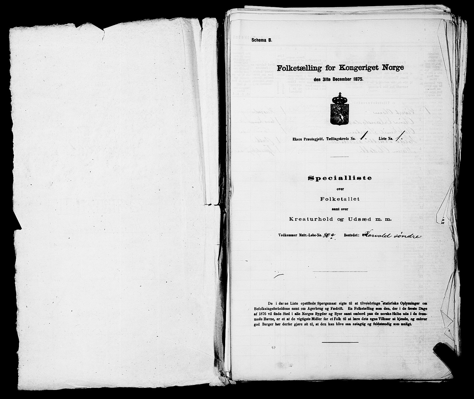 SAKO, 1875 census for 0624P Eiker, 1875, p. 182